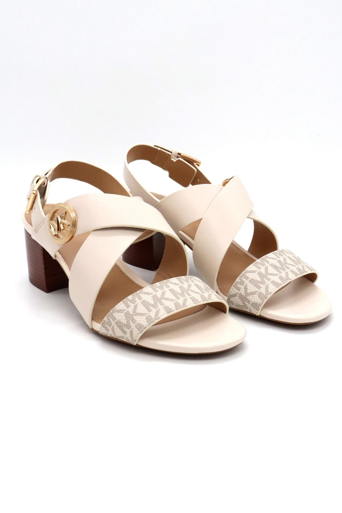 MICHAEL KORS ΠΑΠΟΥΤΣΙΑ ΠΕΔΙΛΑ VERA FLEX MID ΜΕΤΑΛΛΙΚΟ LOGO ΚΡΕΜ