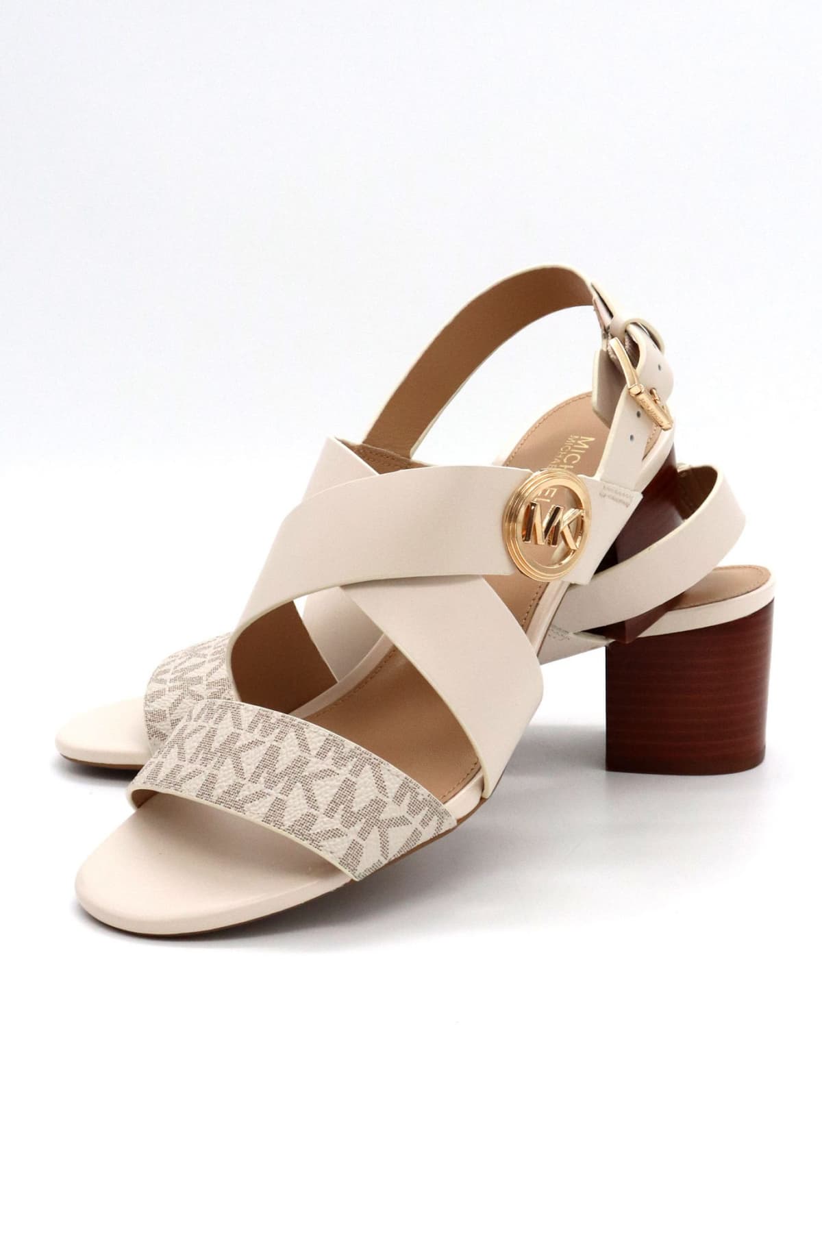 MICHAEL KORS ΠΑΠΟΥΤΣΙΑ ΠΕΔΙΛΑ VERA FLEX MID ΜΕΤΑΛΛΙΚΟ LOGO ΚΡΕΜ