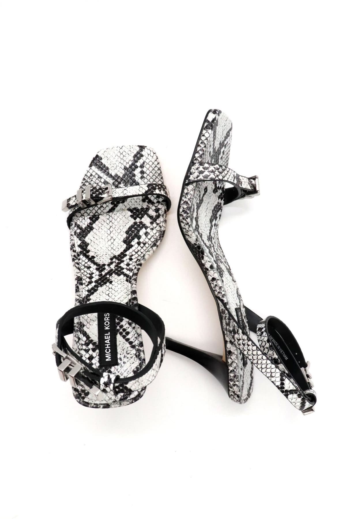 MICHAEL KORS ΠΑΠΟΥΤΣΙΑ ΠΕΔΙΛΑ DARRINGTON STILETTO ΦΙΔΙ ΜΑΥΡΟ/ΛΕΥΚΟ