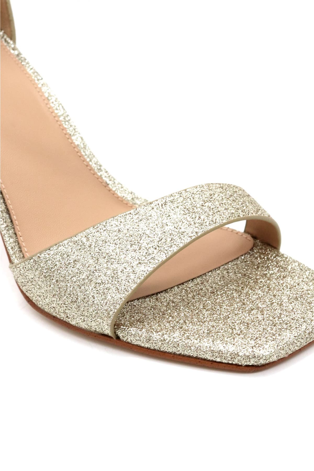 MICHAEL KORS ΠΑΠΟΥΤΣΙΑ ΠΕΔΙΛΑ JAIDA HEELED SANDAL GLITTER LOGO ΧΡΥΣΟ