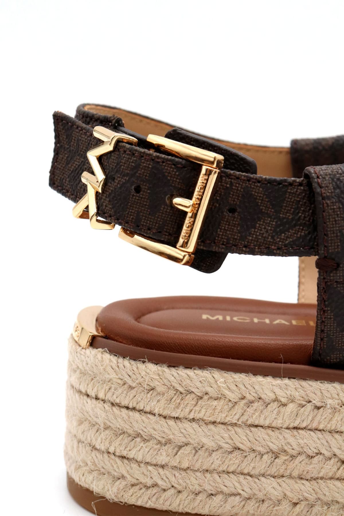 MICHAEL KORS ΠΑΠΟΥΤΣΙΑ ΠΕΔΙΛΑ LYNN ESPADRILLE SANDAL ALL OVER LOGO KAΦΕ/ΤΑΜΠΑ