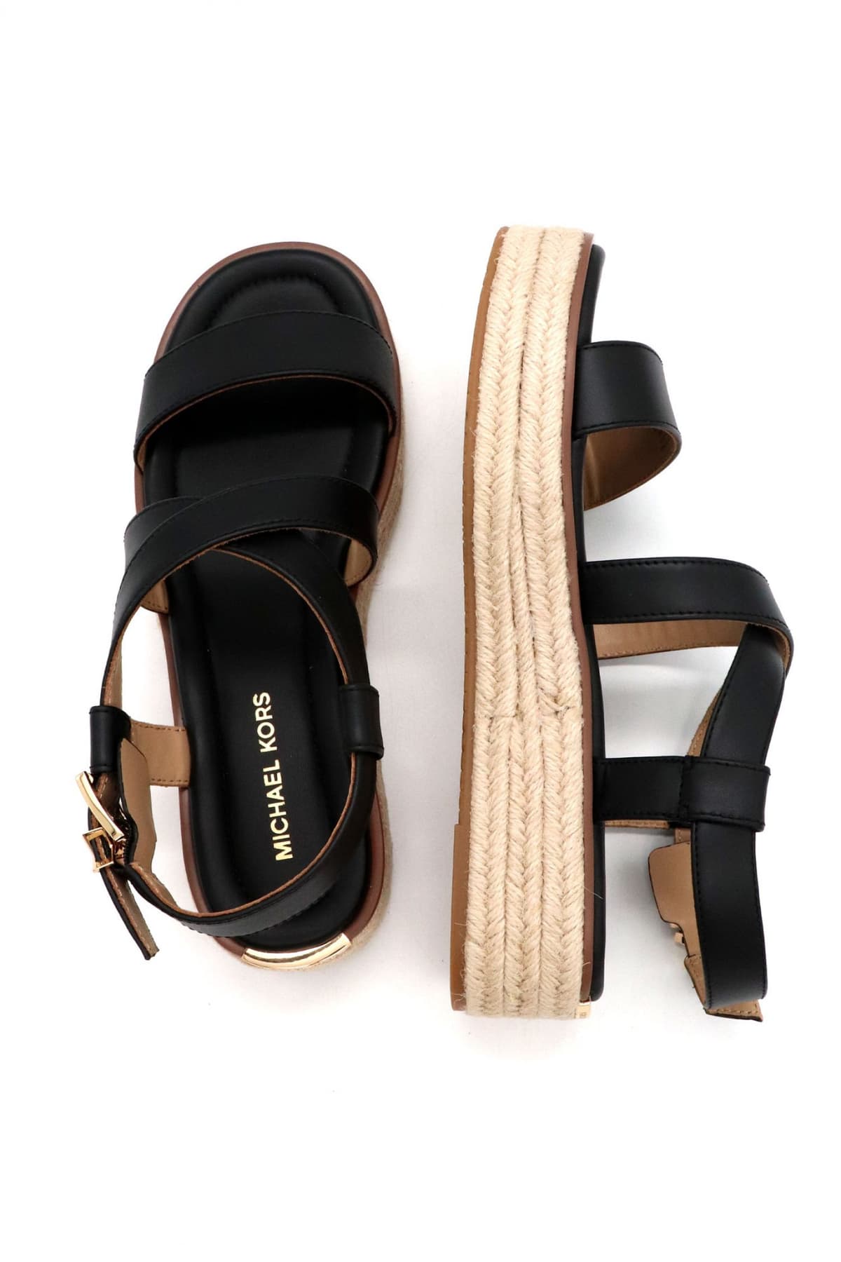 MICHAEL KORS ΠΑΠΟΥΤΣΙΑ ΠΕΔΙΛΑ LYNN ESPADRILLE SANDAL LOGO MAYΡΟ