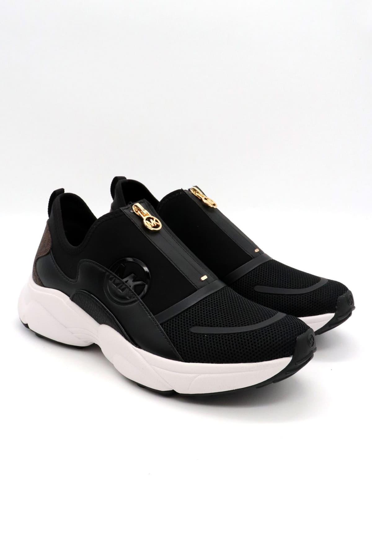 MICHAEL KORS ΠΑΠΟΥΤΣΙΑ SNEAKERS SAMI ZIP TRAINER ΦΕΡΜΟΥΑΡ LOGO MAYΡΟ