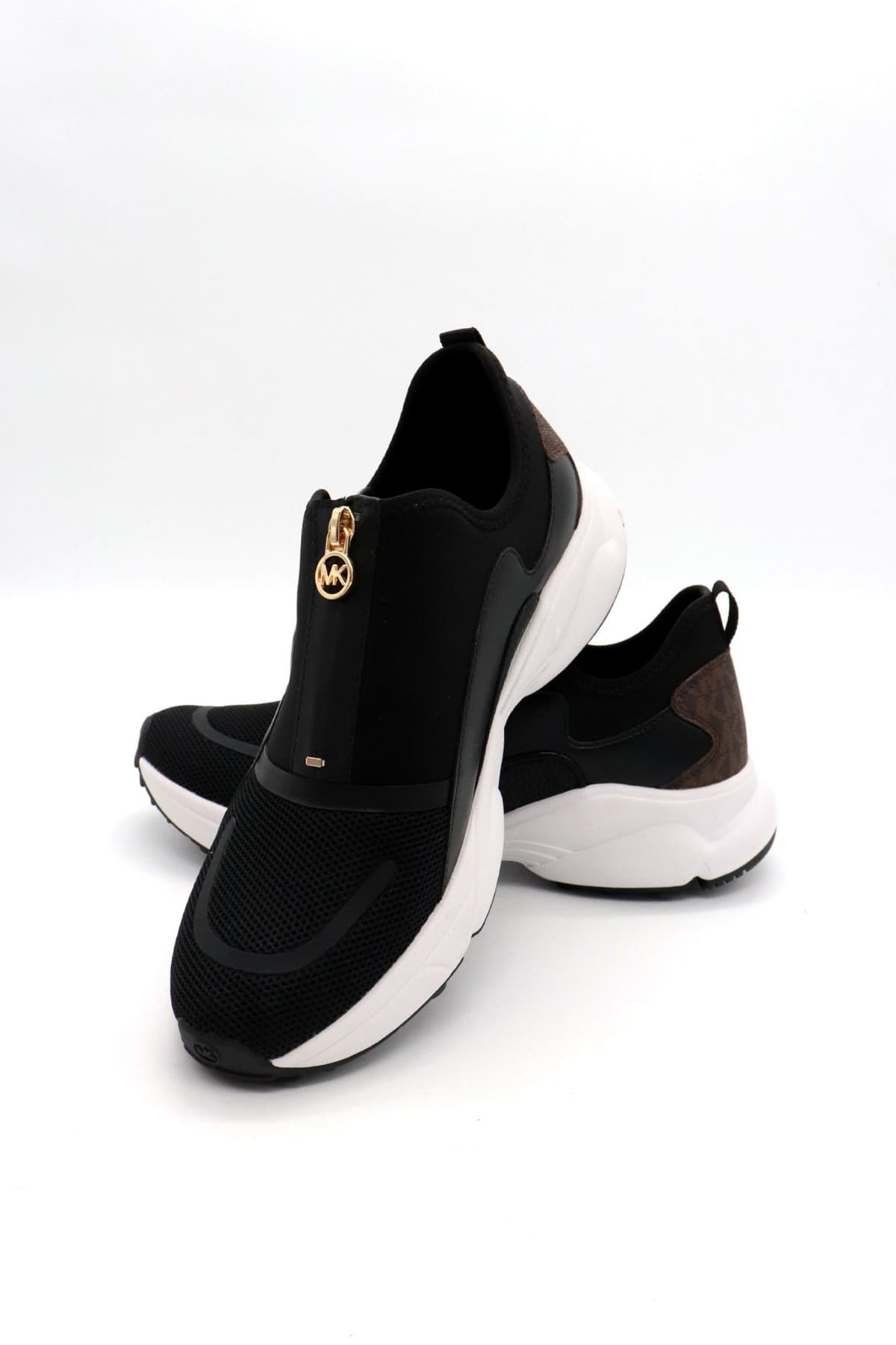 MICHAEL KORS ΠΑΠΟΥΤΣΙΑ SNEAKERS SAMI ZIP TRAINER ΦΕΡΜΟΥΑΡ LOGO MAYΡΟ