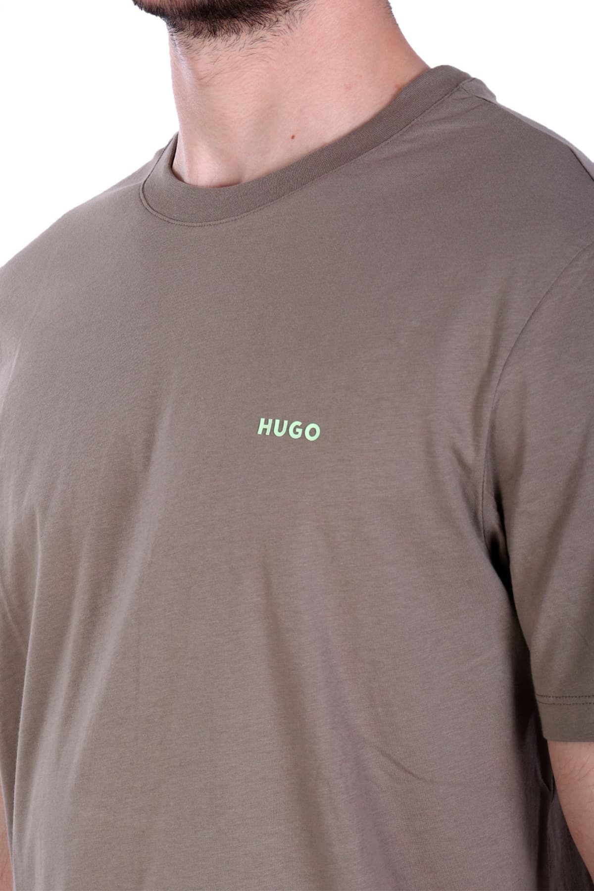 HUGO T-SHIRT DERO222 LOGO XAKI