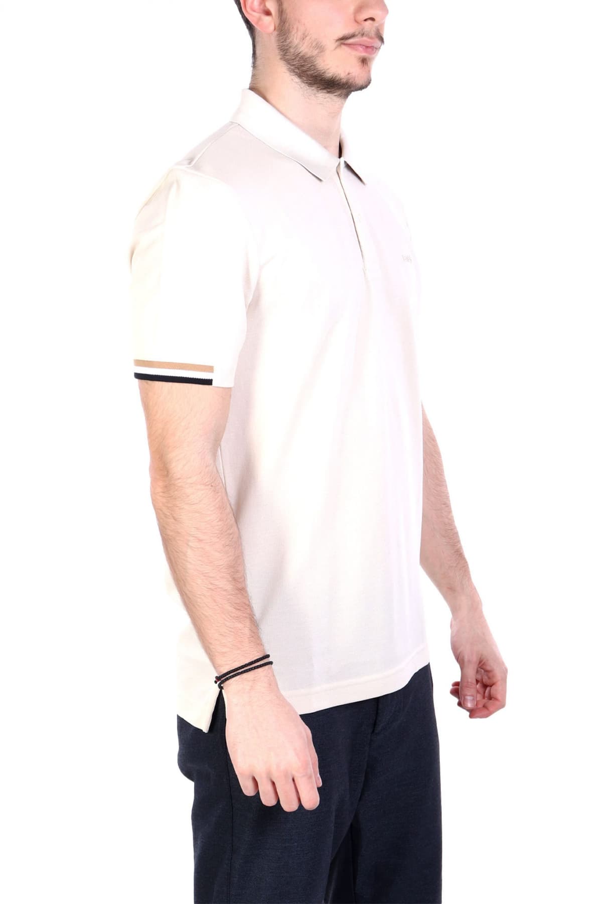 BOSS POLO PARLAY 147 MERCERISED ΕΚΡΟΥ