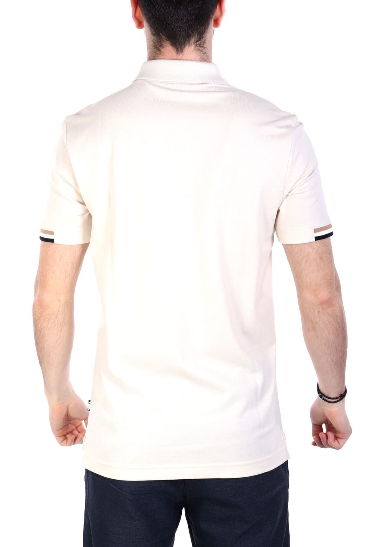 BOSS POLO PARLAY 147 MERCERISED ΕΚΡΟΥ