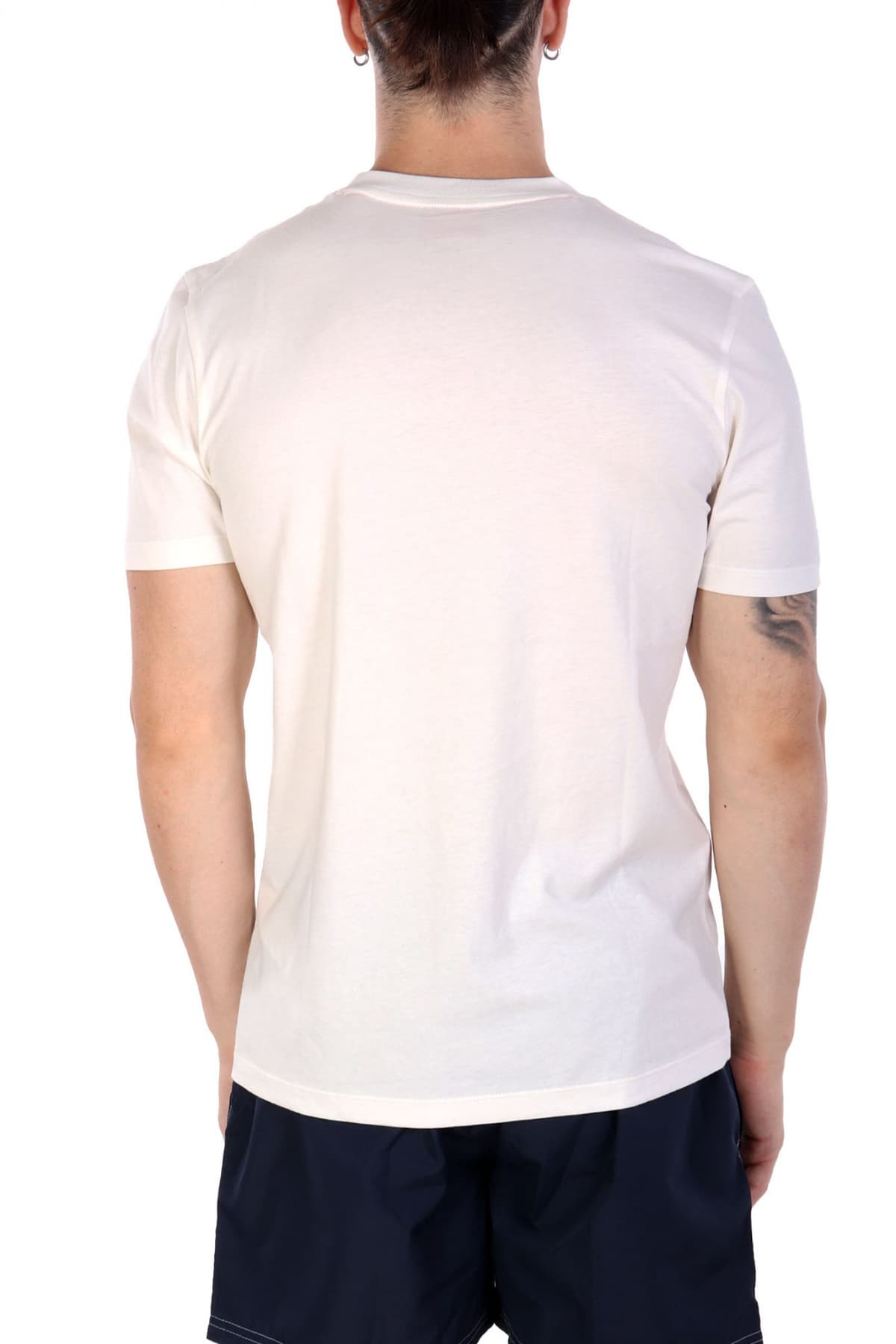 HUGO T-SHIRT DULIVIO LOGO ΛΕΥΚΟ-ΠΡΑΣΙΝΟ