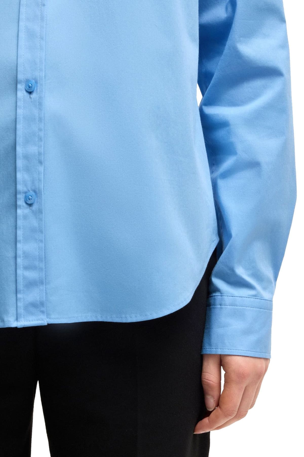 HUGO ΠΟΥΚΑΜΙΣΟ THE ESSENTIAL SHIRT LOGO ΣΙΕΛ