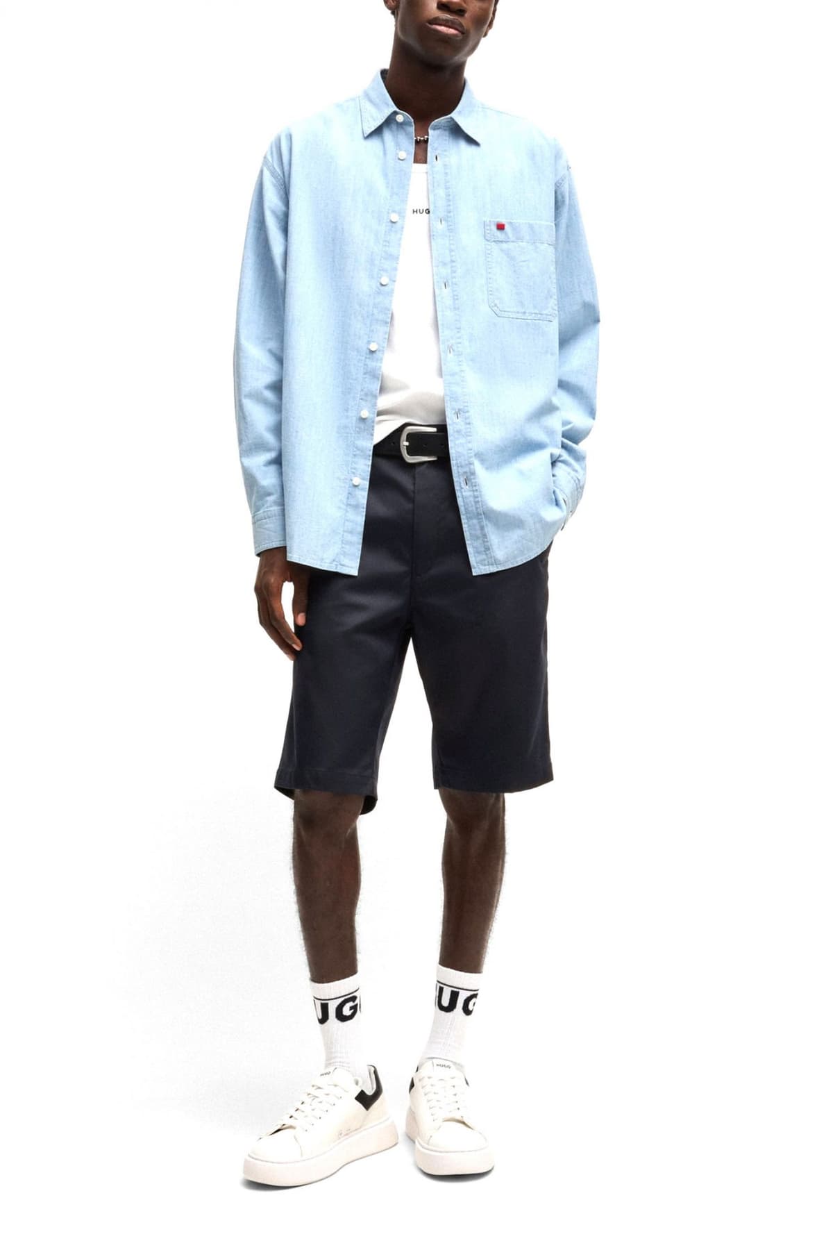 HUGO ΒΕΡΜΟΥΔΑ CHINO DARIK241 ΜΠΛΕ