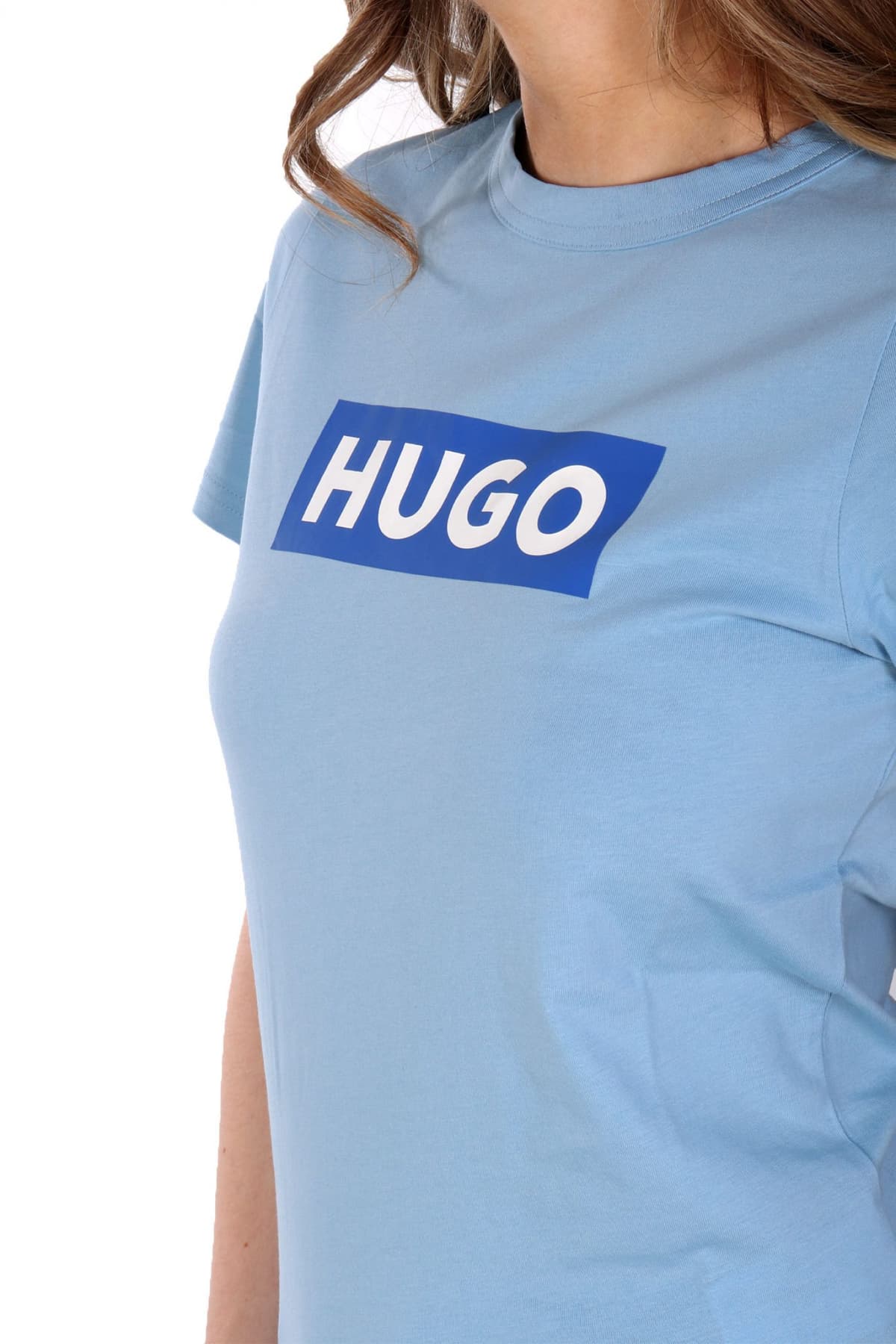 HUGO BLUE T-SHIRT CLASSIC TEE_B LOGO ΑΝΟΙΧΤΟ ΜΠΛΕ