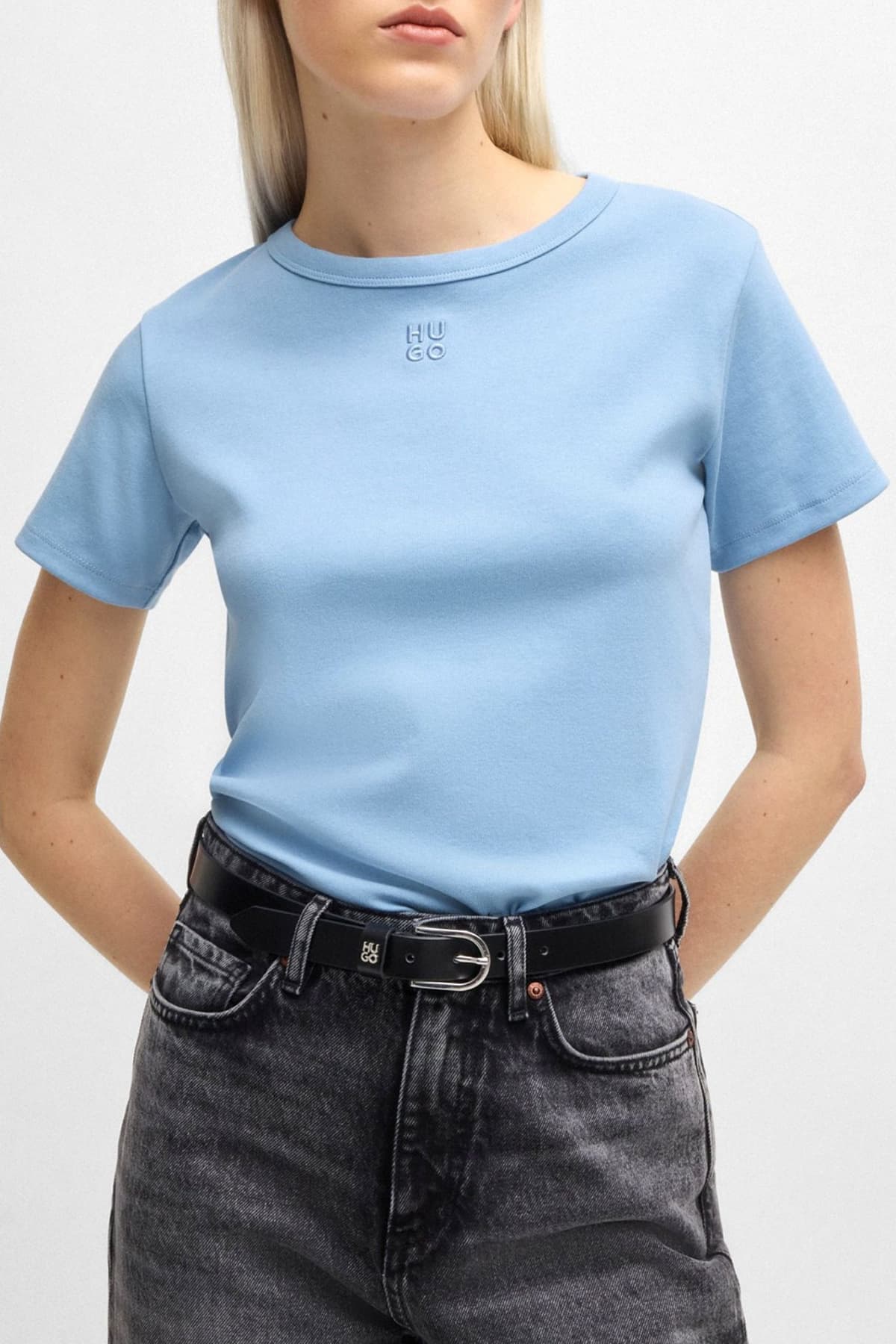 HUGO T-SHIRT DELORIS HUGO ΣΙΕΛ