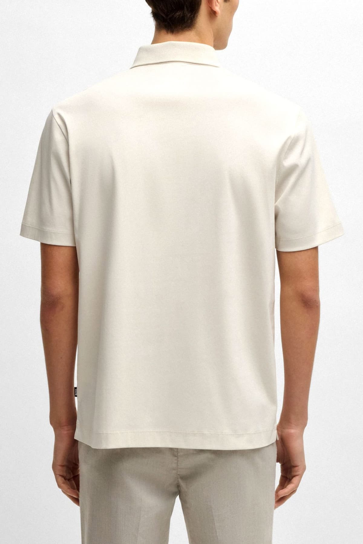 BOSS POLO REGULAR FIT C-PARRIS 01 ΕΚΡΟΥ