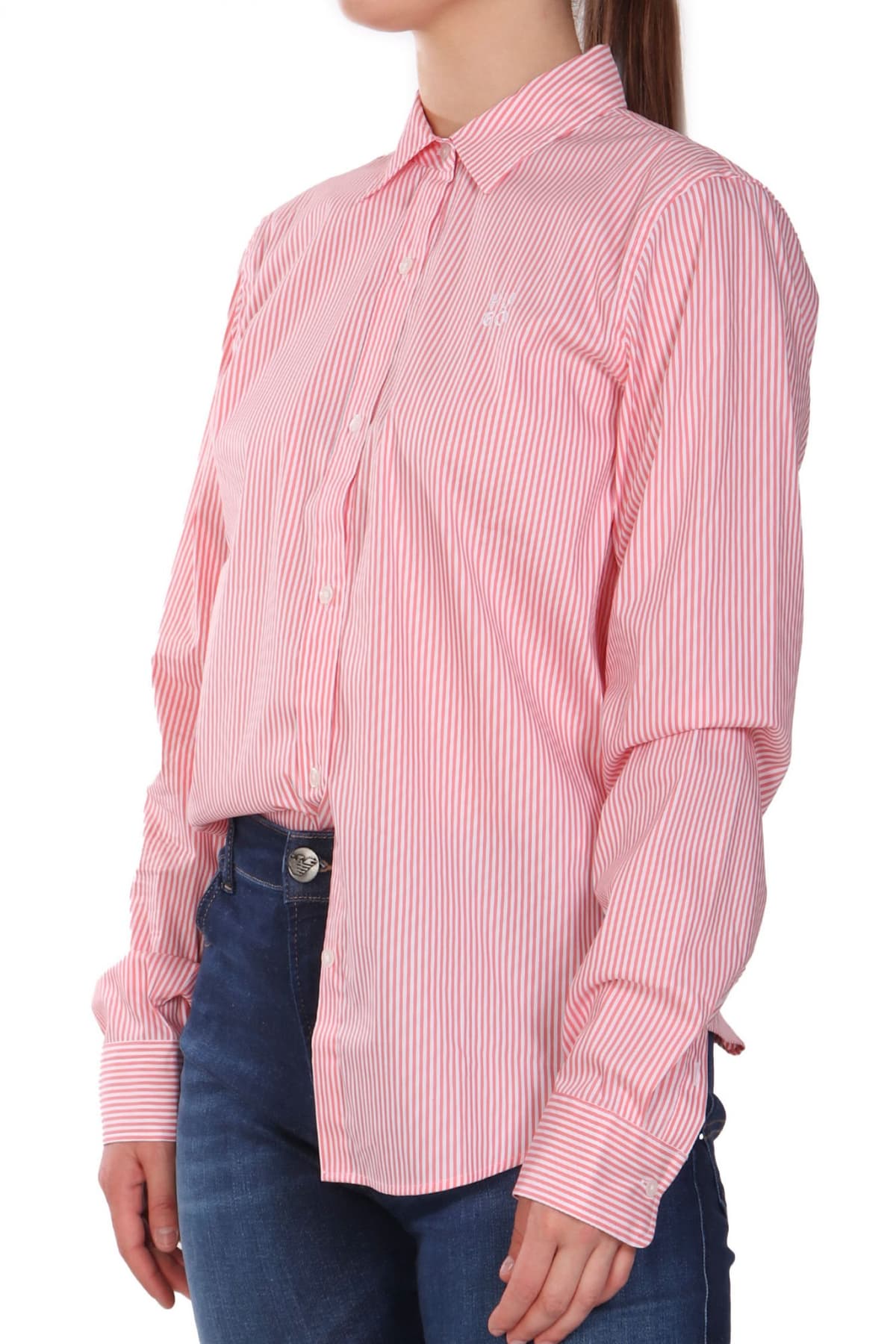 HUGO ΠΟΥΚΑΜΙΣΟ THE ESSENTIAL SHIRT ΡΙΓΑ LOGO ΡΟΖ