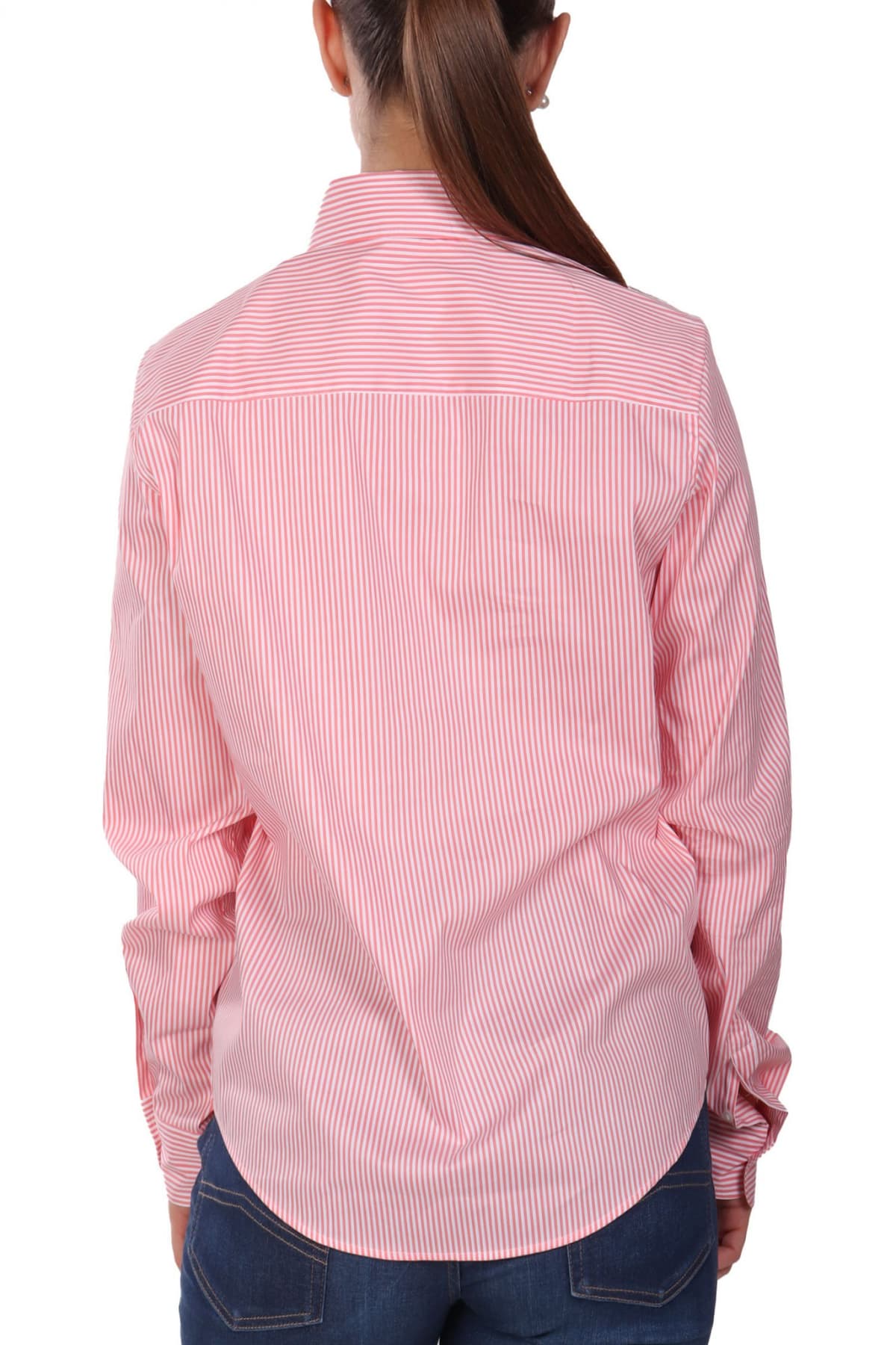 HUGO ΠΟΥΚΑΜΙΣΟ THE ESSENTIAL SHIRT ΡΙΓΑ LOGO ΡΟΖ