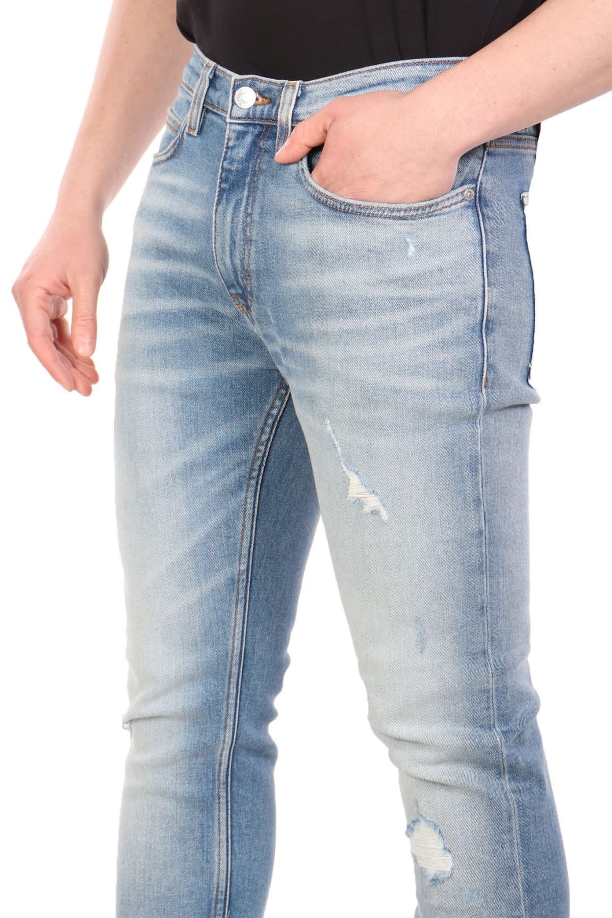 HUGO ΠΑΝΤΕΛΟΝΙ JEANS 734 EXTRA-SLIM FIT ΑΝΟΙΧΤΟ ΜΠΛΕ