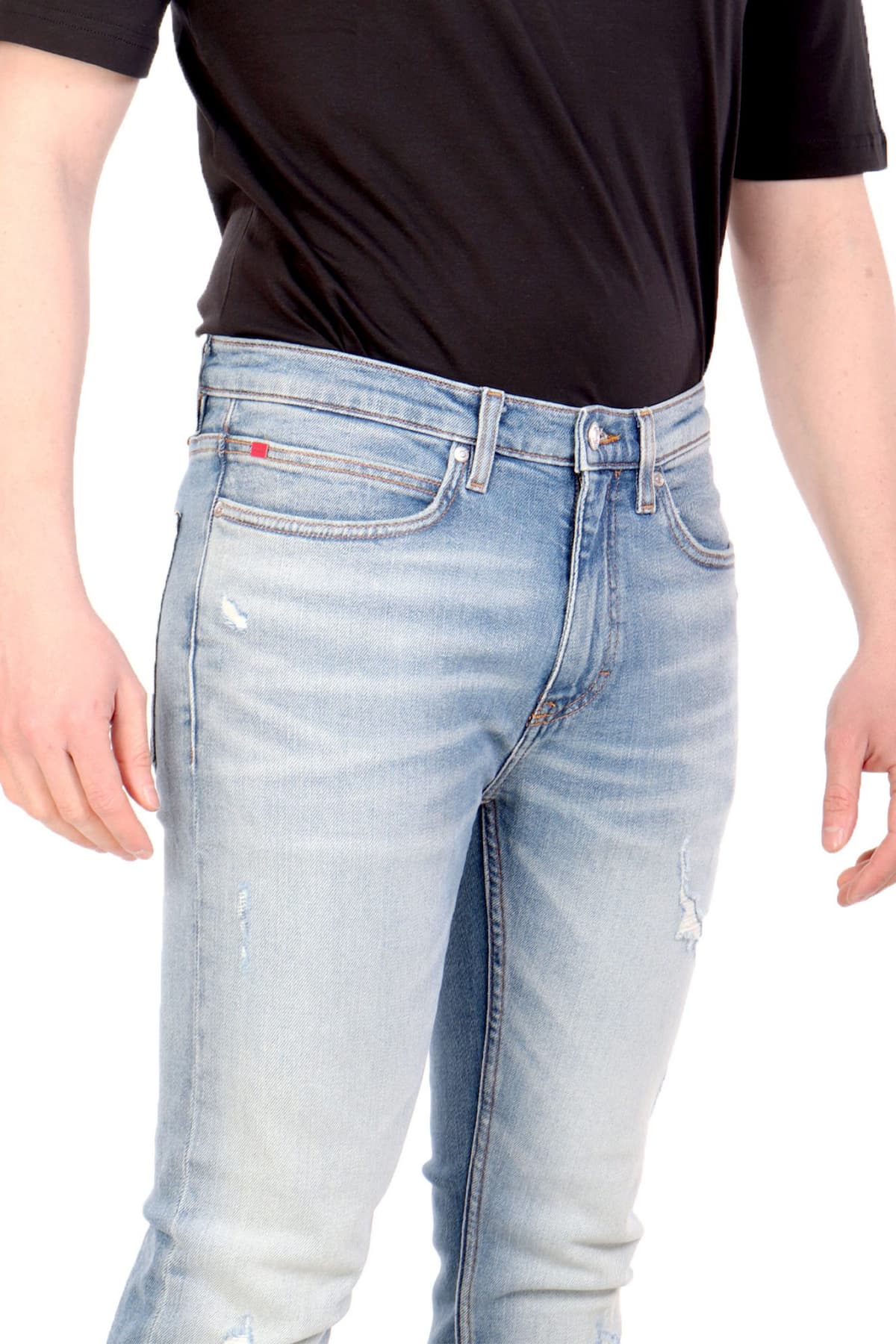 HUGO ΠΑΝΤΕΛΟΝΙ JEANS 734 EXTRA-SLIM FIT ΑΝΟΙΧΤΟ ΜΠΛΕ