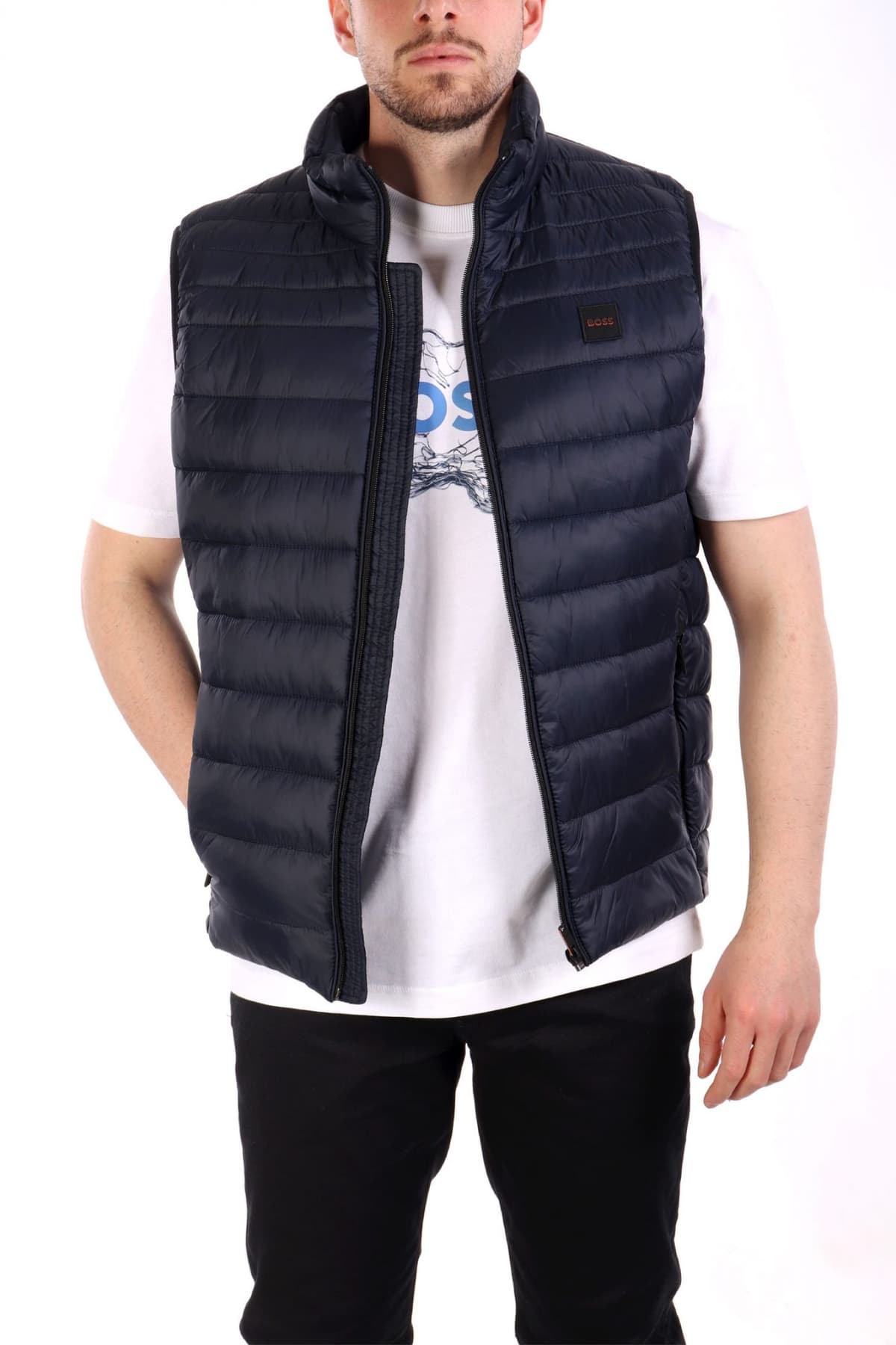 BOSS CASUAL ΑΜΑΝΙΚΟ ΜΠΟΥΦΑΝ ODENO2 ΣΚΟΥΡΟ ΜΠΛΕ