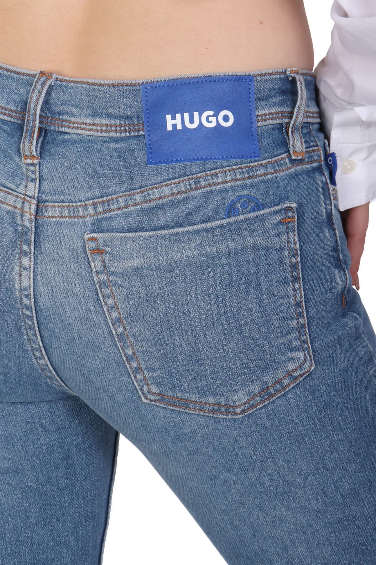 HUGO BLUE ΠΑΝΤΕΛΟΝΙ JEANS GETTI_B ΚΑΜΠΑΝΑ ΜΠΛΕ