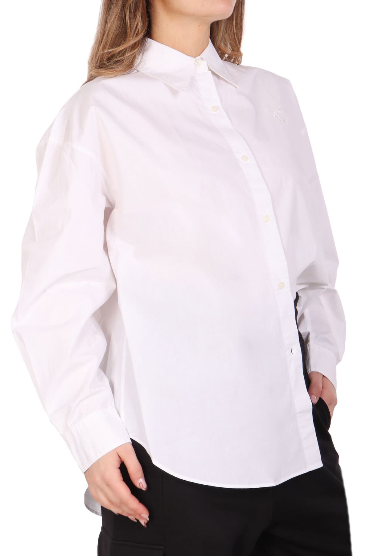 HUGO BLUE ΠΟΥΚΑΜΙΣΟ ELISANA_B LOGO ΛΕΥΚΟ