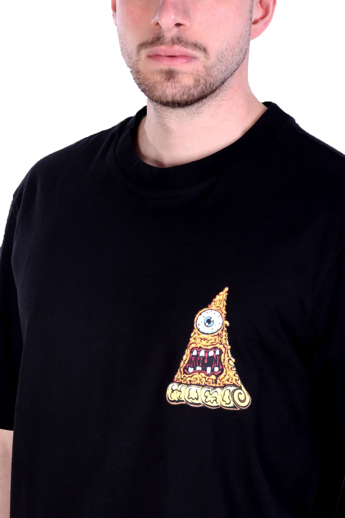 HUGO BLUE T-SHIRT NIZZERIO ΜΑΥΡΟ