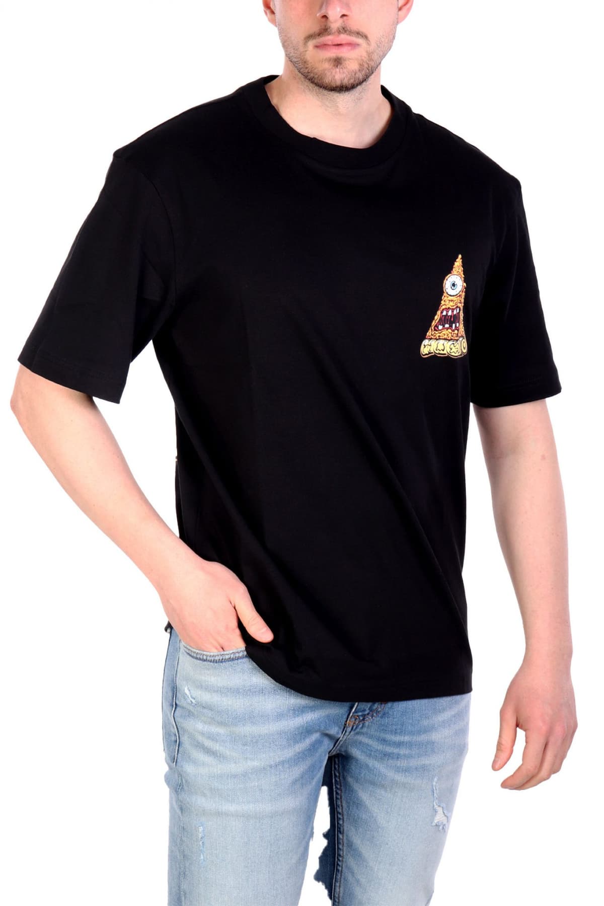 HUGO BLUE T-SHIRT NIZZERIO ΜΑΥΡΟ