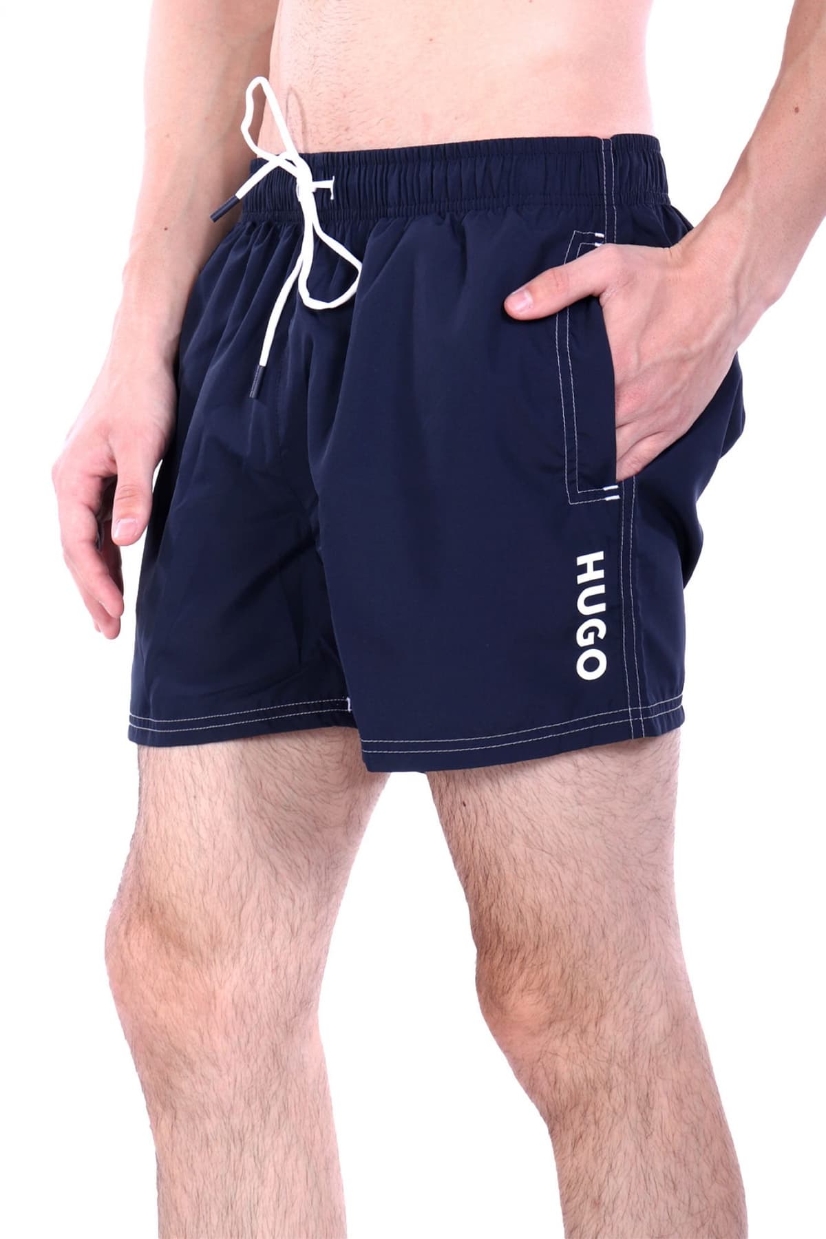 HUGO ΜΑΓΙΩ ΜΑΧ LOGO ΣΚΟΥΡΟ ΜΠΛΕ