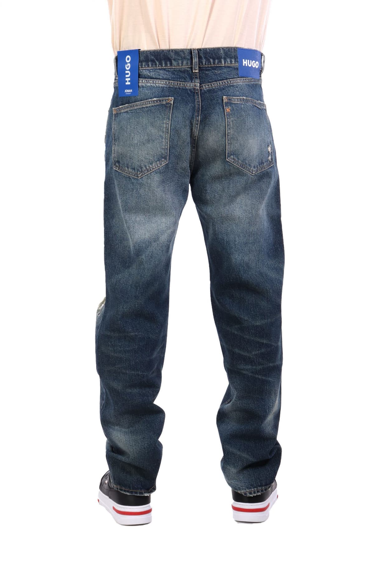 HUGO BLUE ΠΑΝΤΕΛΟΝΙ JEANS STRAIGHT ΦΘΟΡΕΣ JONAH ΜΠΛΕ
