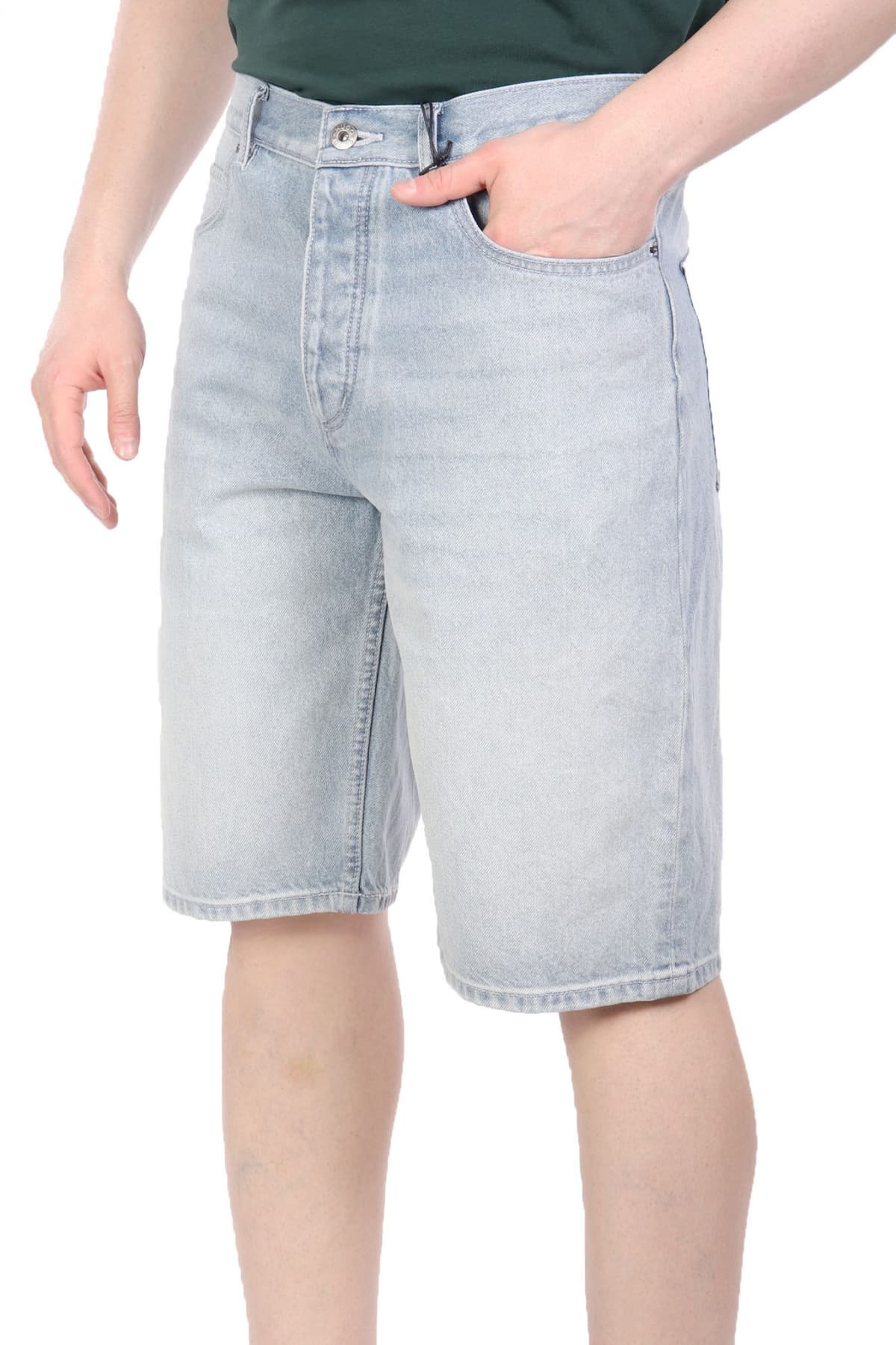 HUGO BLUE ΒΕΡΜΟΥΔΑ JEANS SKATE SHORTS ΓΑΛΑΖΙΟ