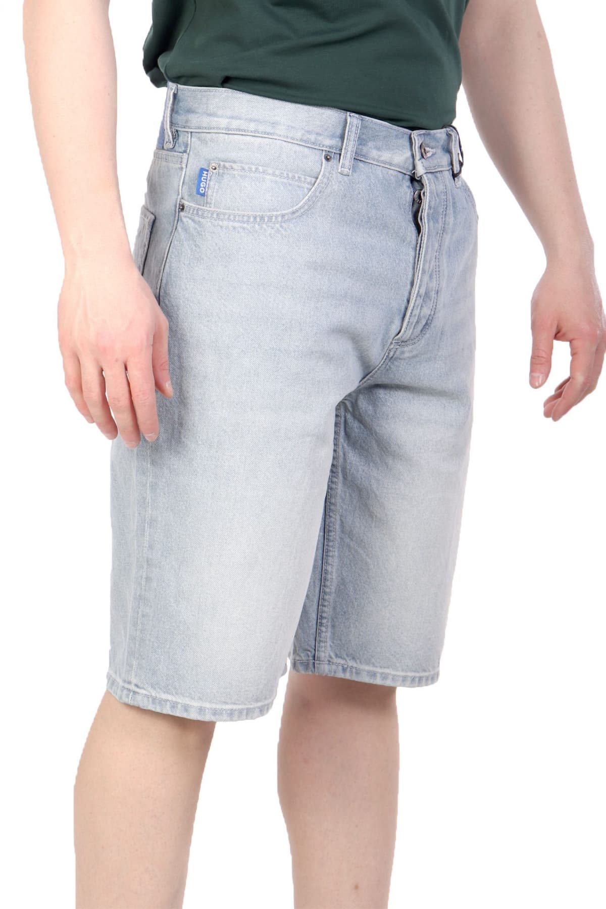 HUGO BLUE ΒΕΡΜΟΥΔΑ JEANS SKATE SHORTS ΓΑΛΑΖΙΟ