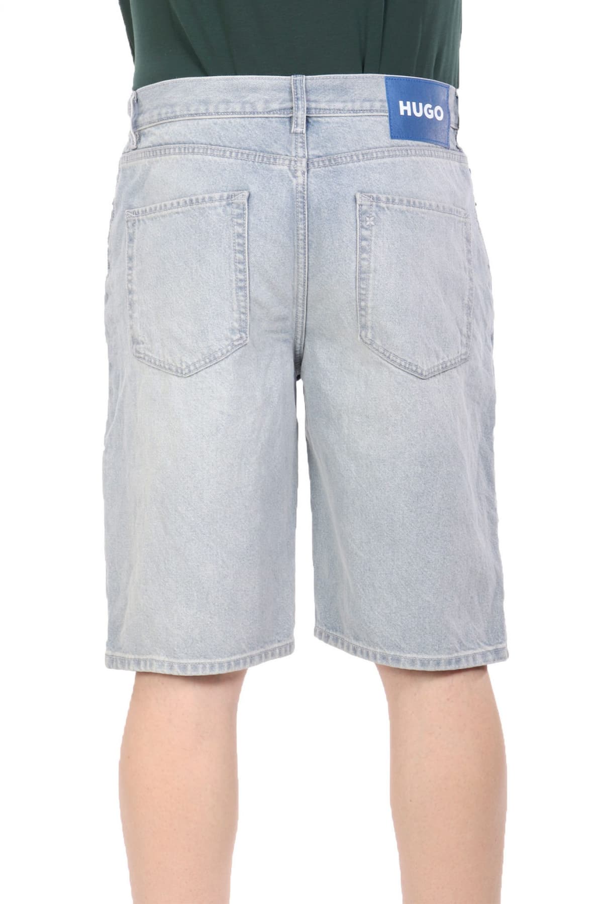 HUGO BLUE ΒΕΡΜΟΥΔΑ JEANS SKATE SHORTS ΓΑΛΑΖΙΟ