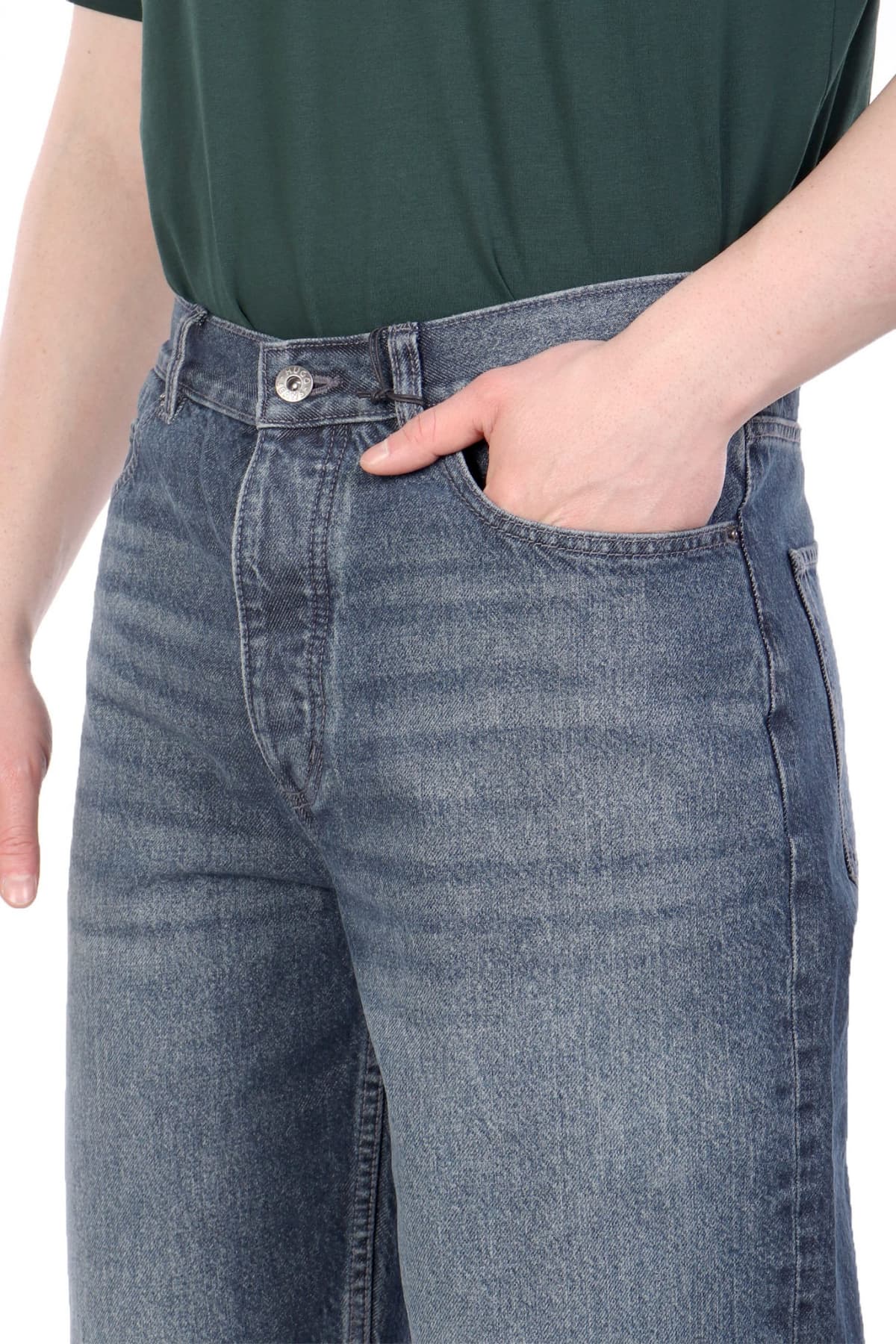 HUGO BLUE ΒΕΡΜΟΥΔΑ JEANS SKATE SHORTS ΜΠΛΕ