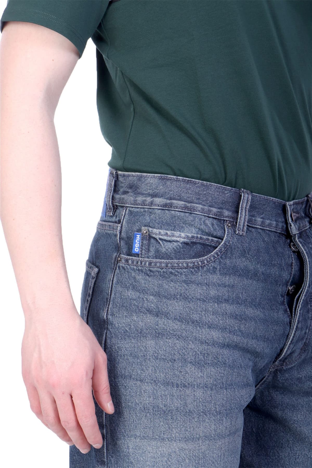 HUGO BLUE ΒΕΡΜΟΥΔΑ JEANS SKATE SHORTS ΜΠΛΕ