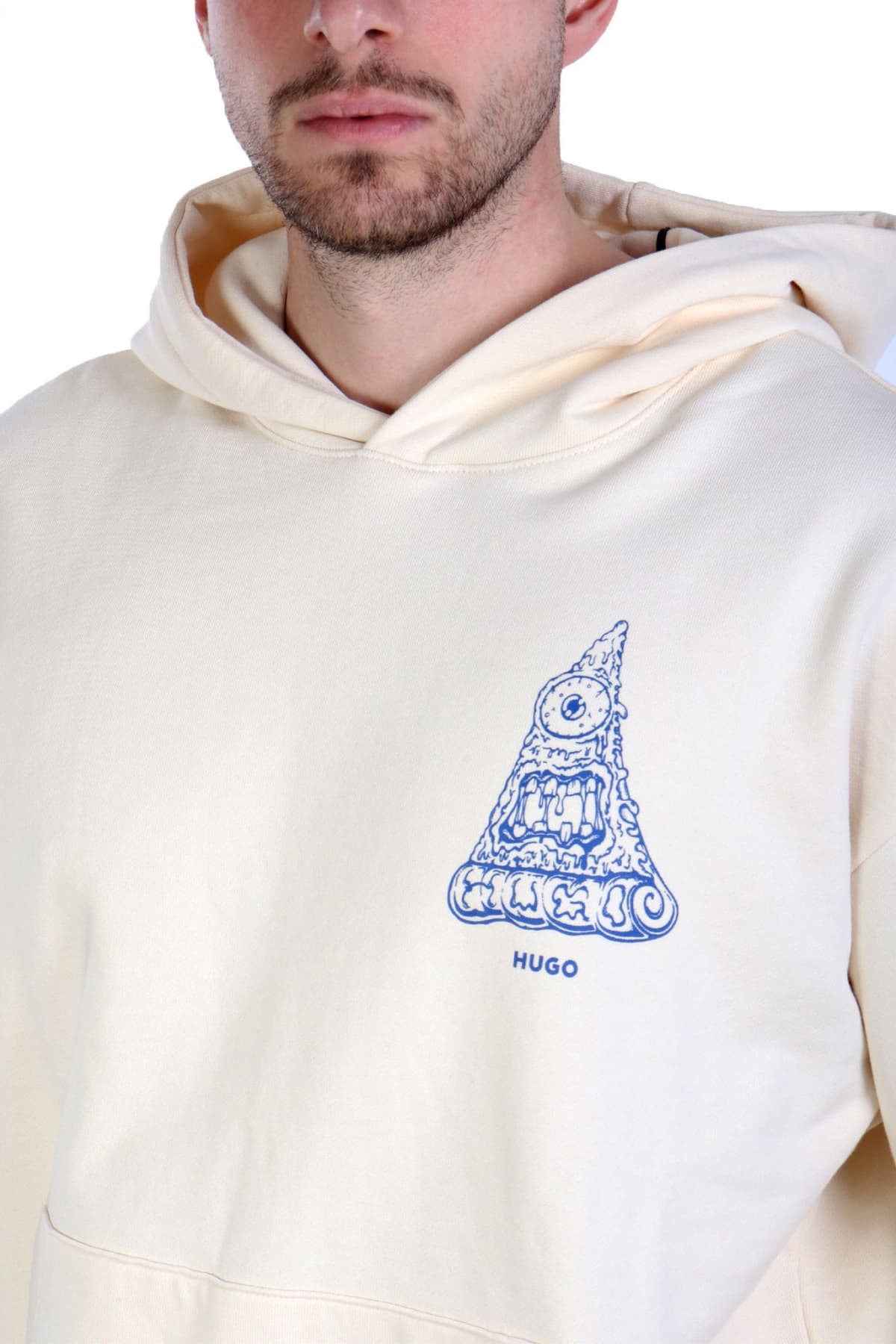 HUGO BLUE ΦΟΥΤΕΡ HOODIE NIZZERIOHOOD ΕΚΡΟΥ