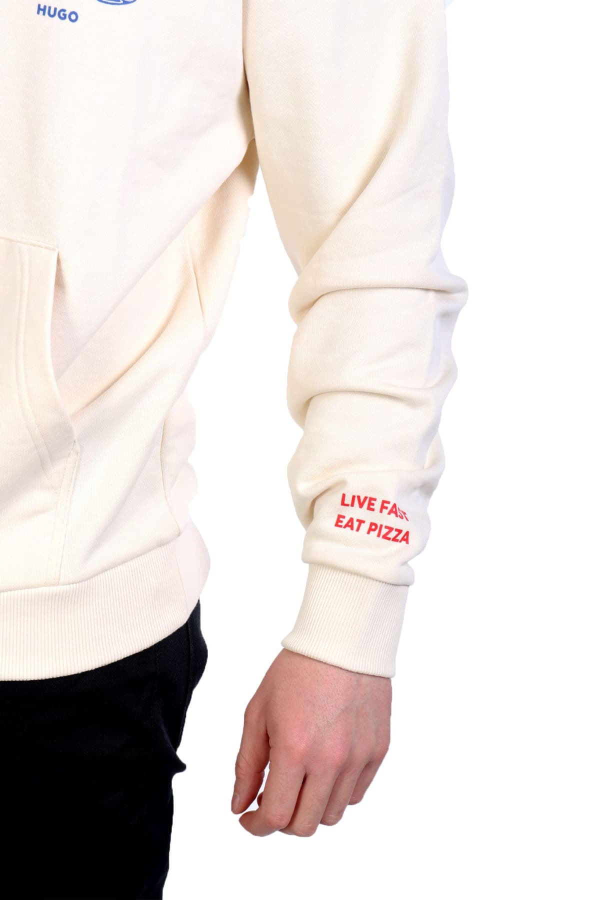 HUGO BLUE ΦΟΥΤΕΡ HOODIE NIZZERIOHOOD ΕΚΡΟΥ