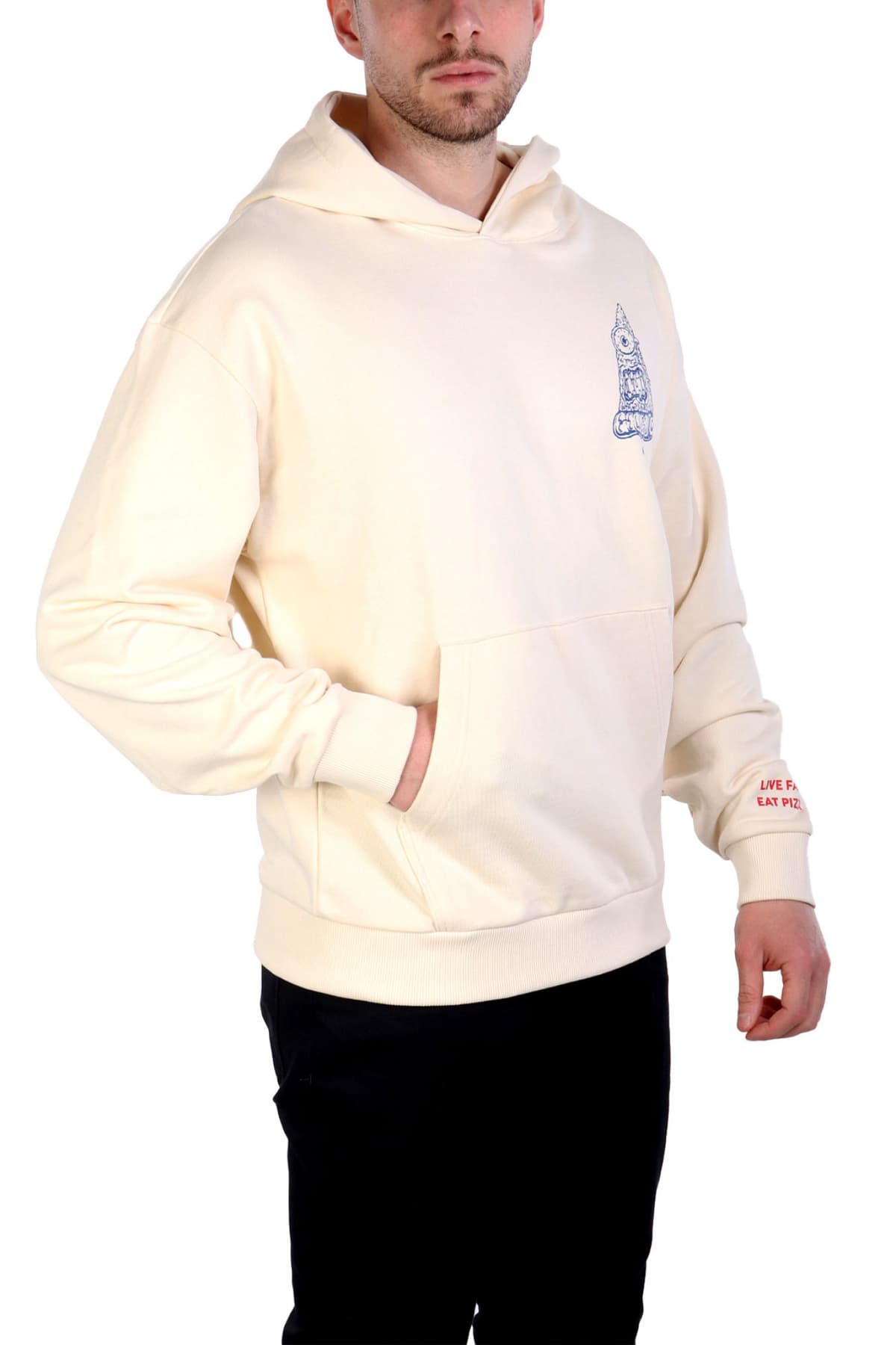 HUGO BLUE ΦΟΥΤΕΡ HOODIE NIZZERIOHOOD ΕΚΡΟΥ