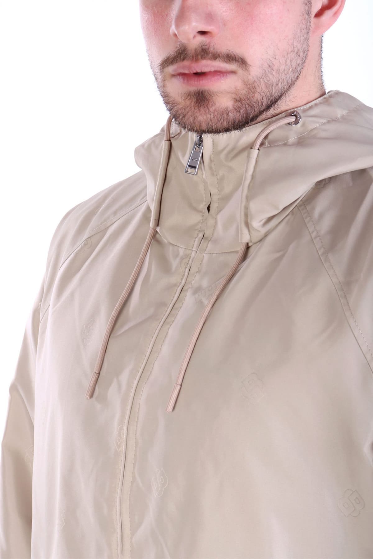 BOSS ΜΠΟΥΦΑΝ JACKET ΜΕ ΚΟΥΚΟΥΛΑ C-CLOUDS ΜΠΕΖ