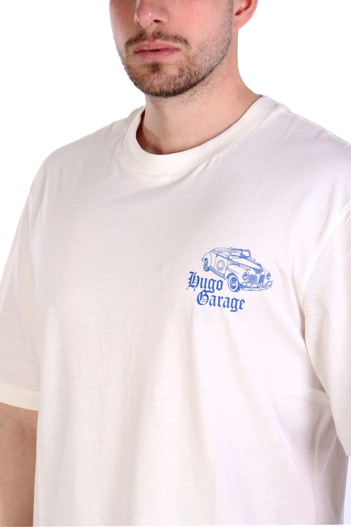 HUGO BLUE T-SHIRT NATOPU ΛΕΥΚΟ