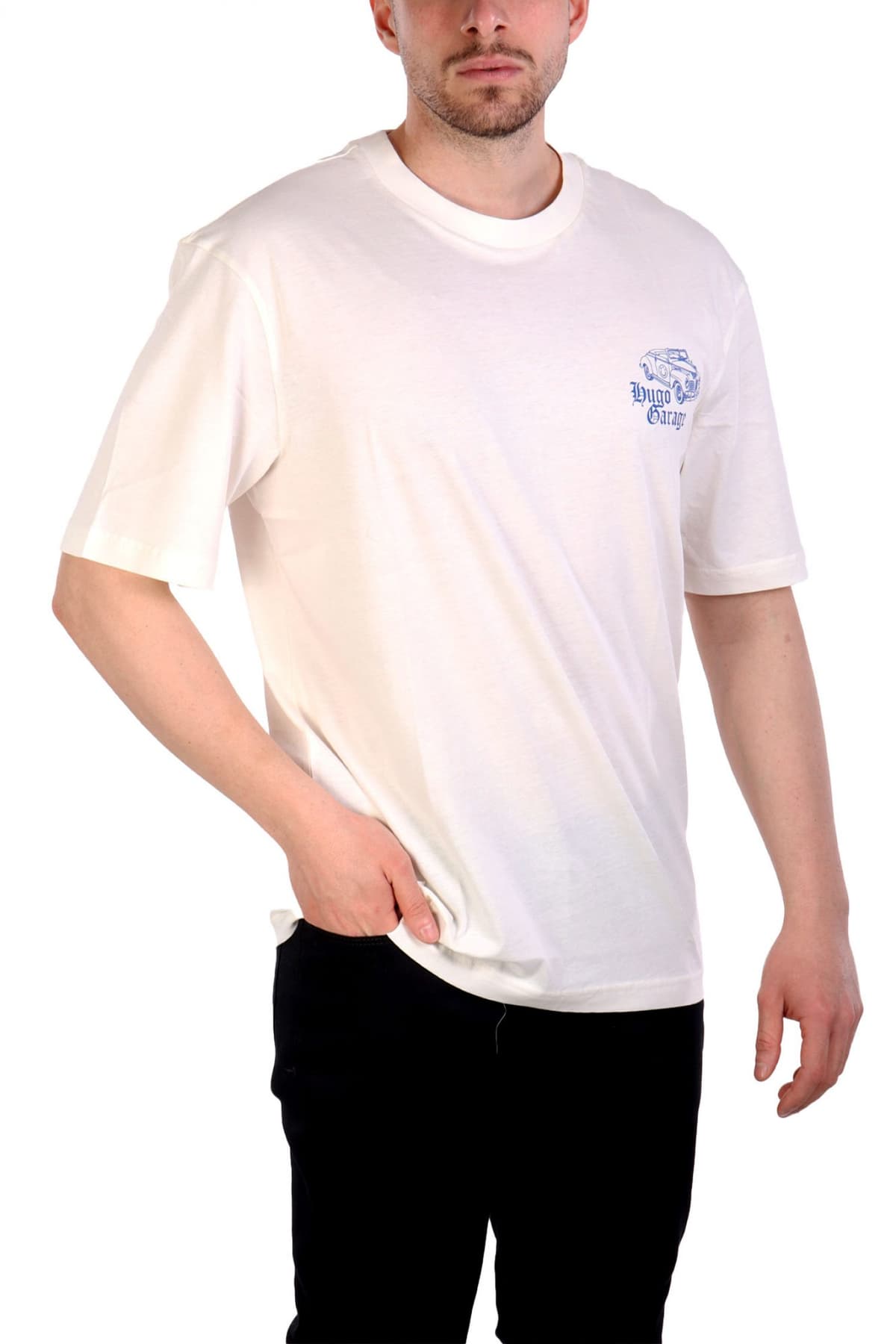 HUGO BLUE T-SHIRT NATOPU ΛΕΥΚΟ