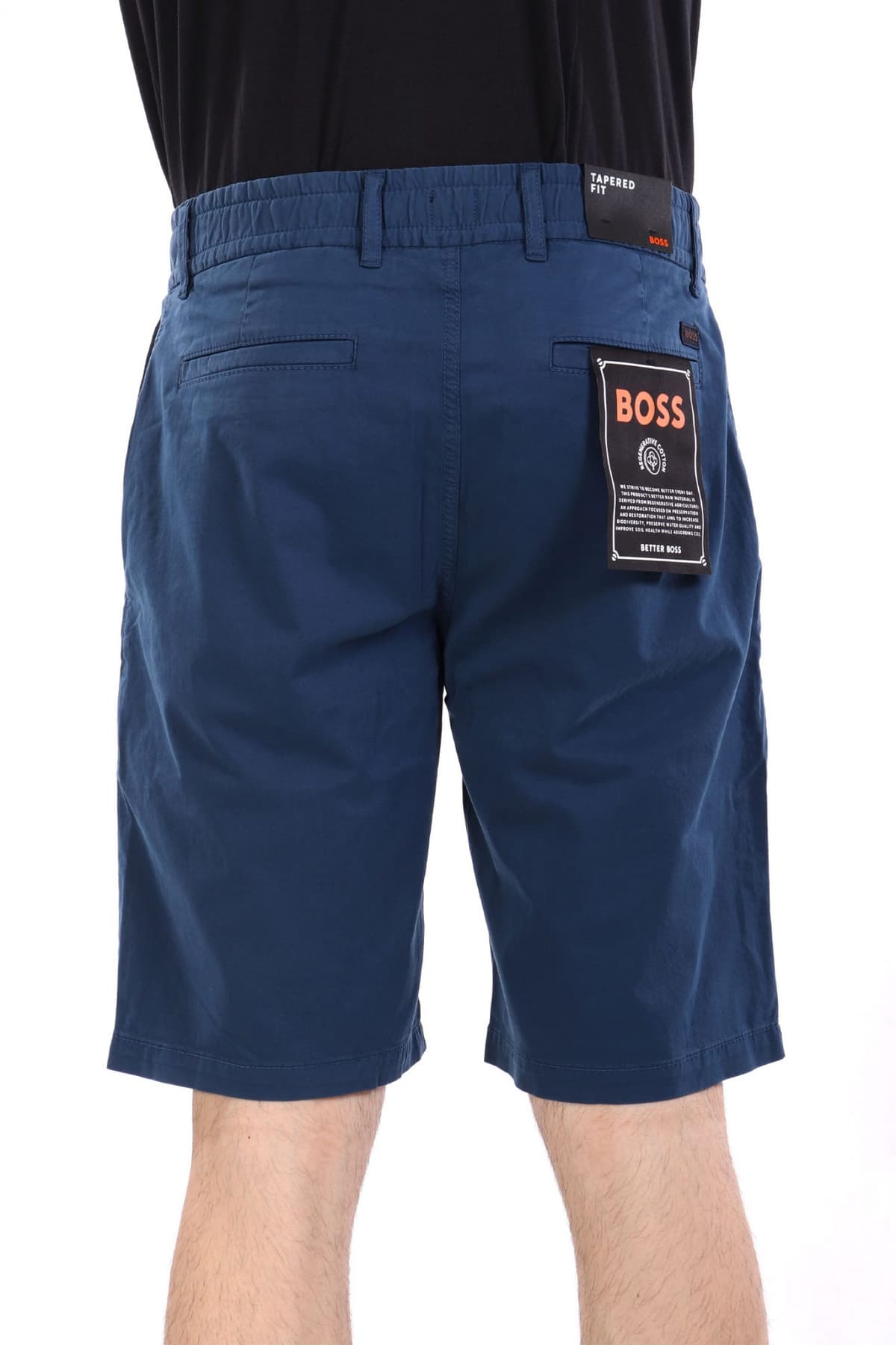 BOSS CASUAL ΒΕΡΜΟΥΔΑ CHINO TAPERED FIT CHINO-TAPERED-DS-1-S ΡΟΥΑ ΜΠΛΕ
