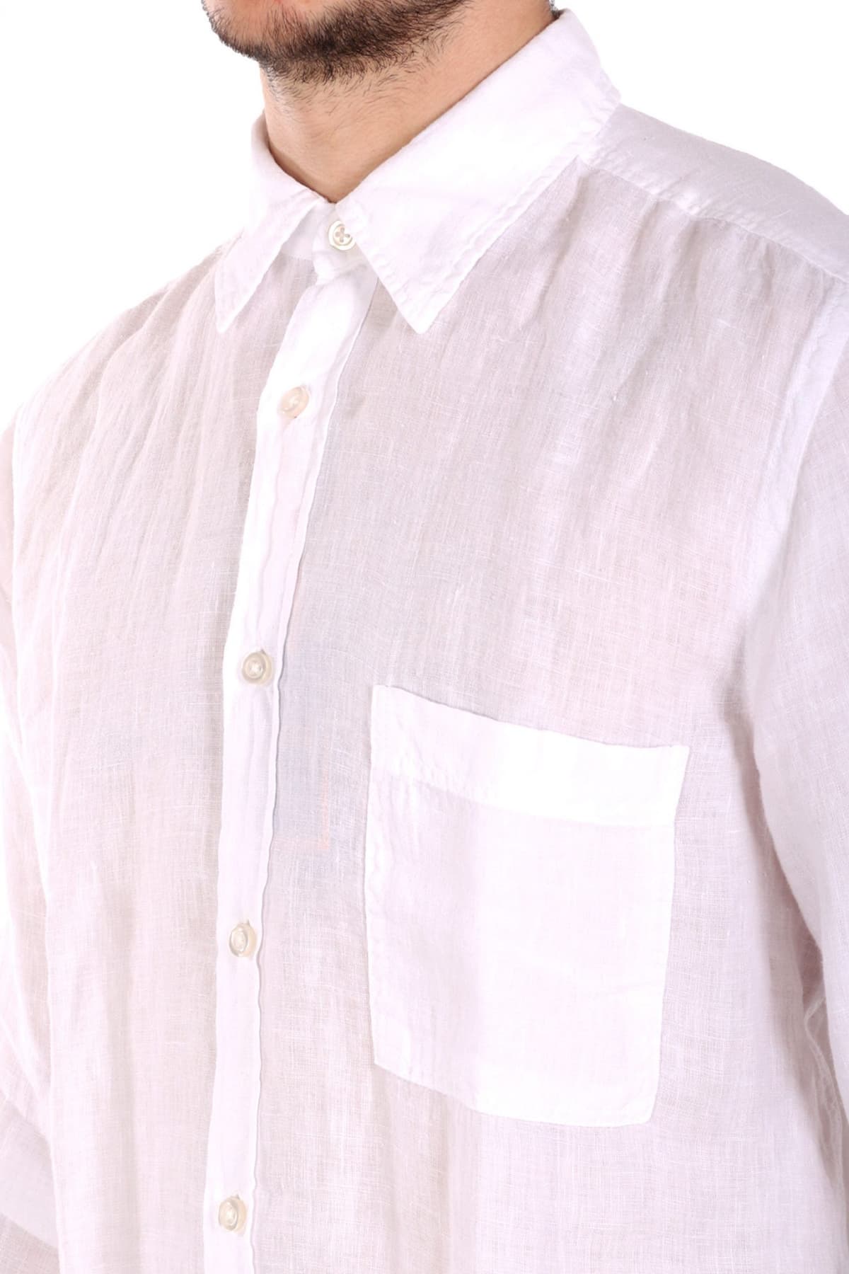 BOSS CASUAL ΠΟΥΚΑΜΙΣΟ ΛΙΝΟ REGULAR FIT RELEGANT 6 M ΛΕΥΚΟ