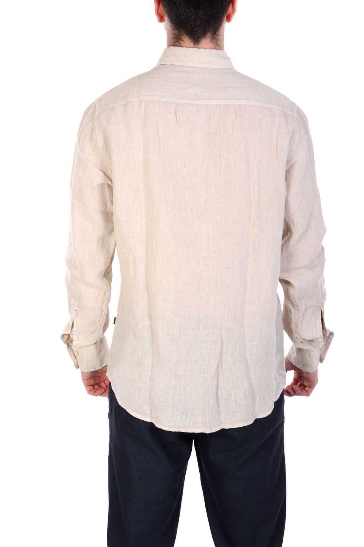 BOSS CASUAL ΠΟΥΚΑΜΙΣΟ ΛΙΝΟ REGULAR FIT RELEGANT 6 M ΜΠΕΖ