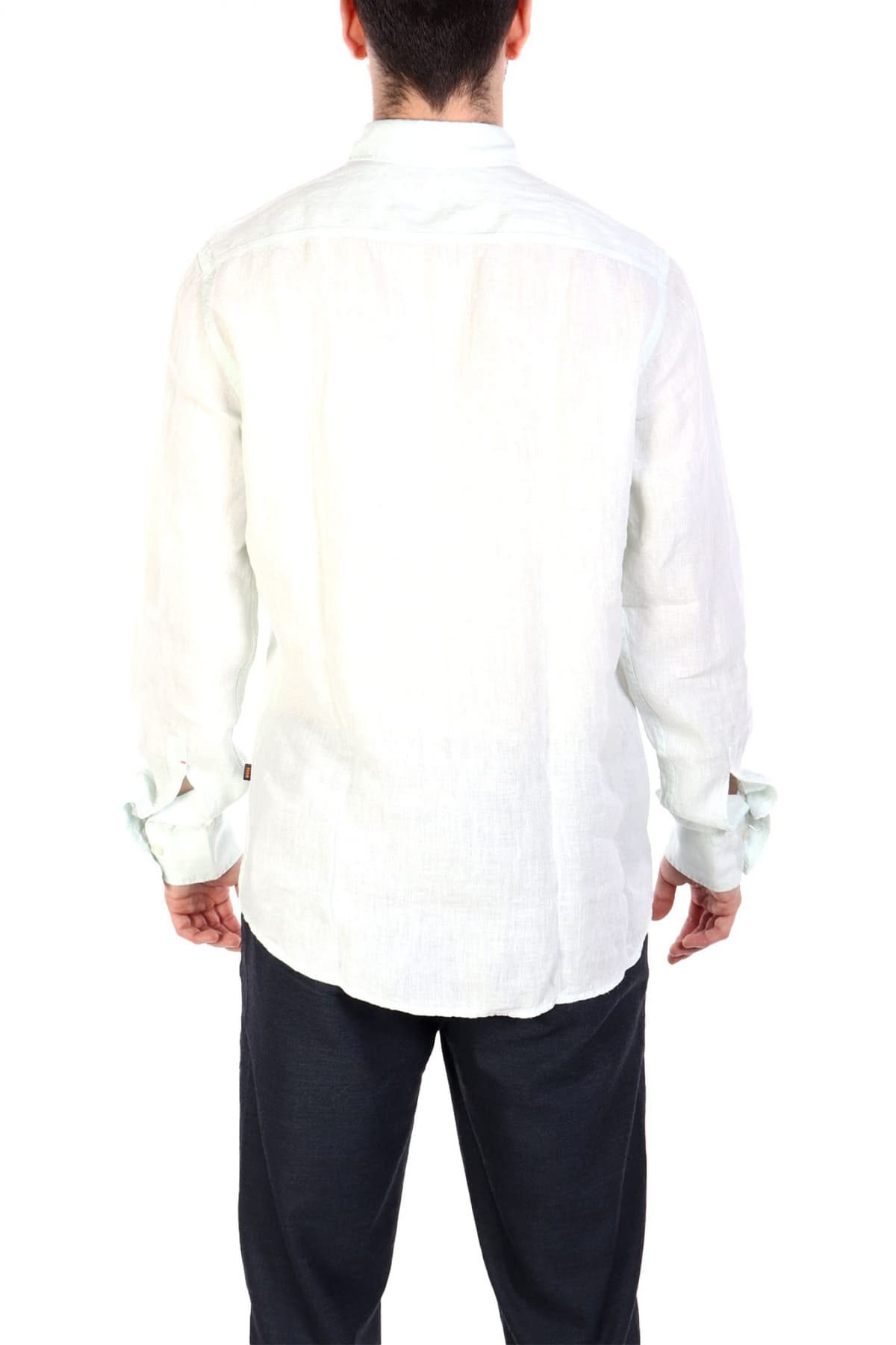 BOSS CASUAL ΠΟΥΚΑΜΙΣΟ ΛΙΝΟ REGULAR FIT RELEGANT 6 M ΜΕΝΤΑ