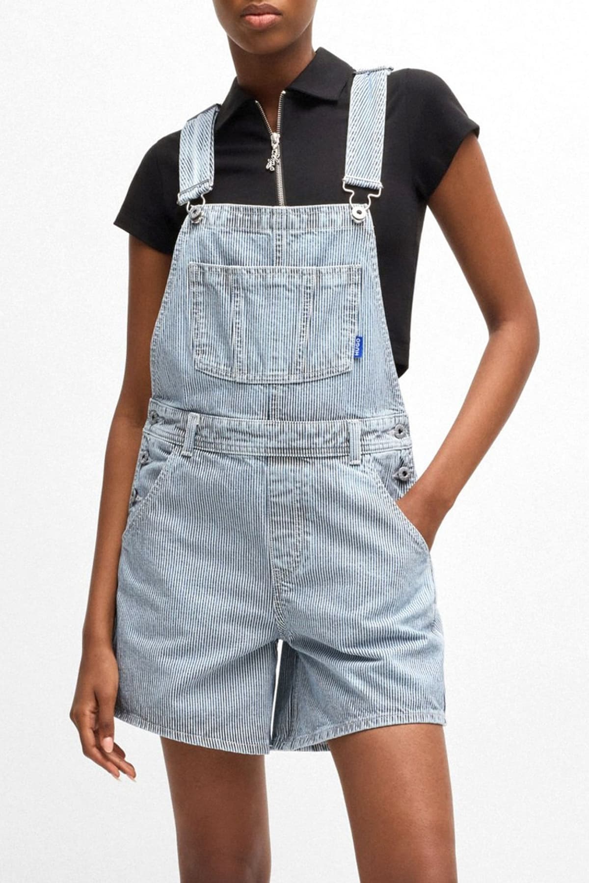 HUGO BLUE ΣΑΛΟΠΕΤΑ ΟΛΟΣΩΜΗ ΣΟΡΤΣ GAISHA_B ΡΙΓΕ ΛΕΥΚΟ-ΜΠΛΕ