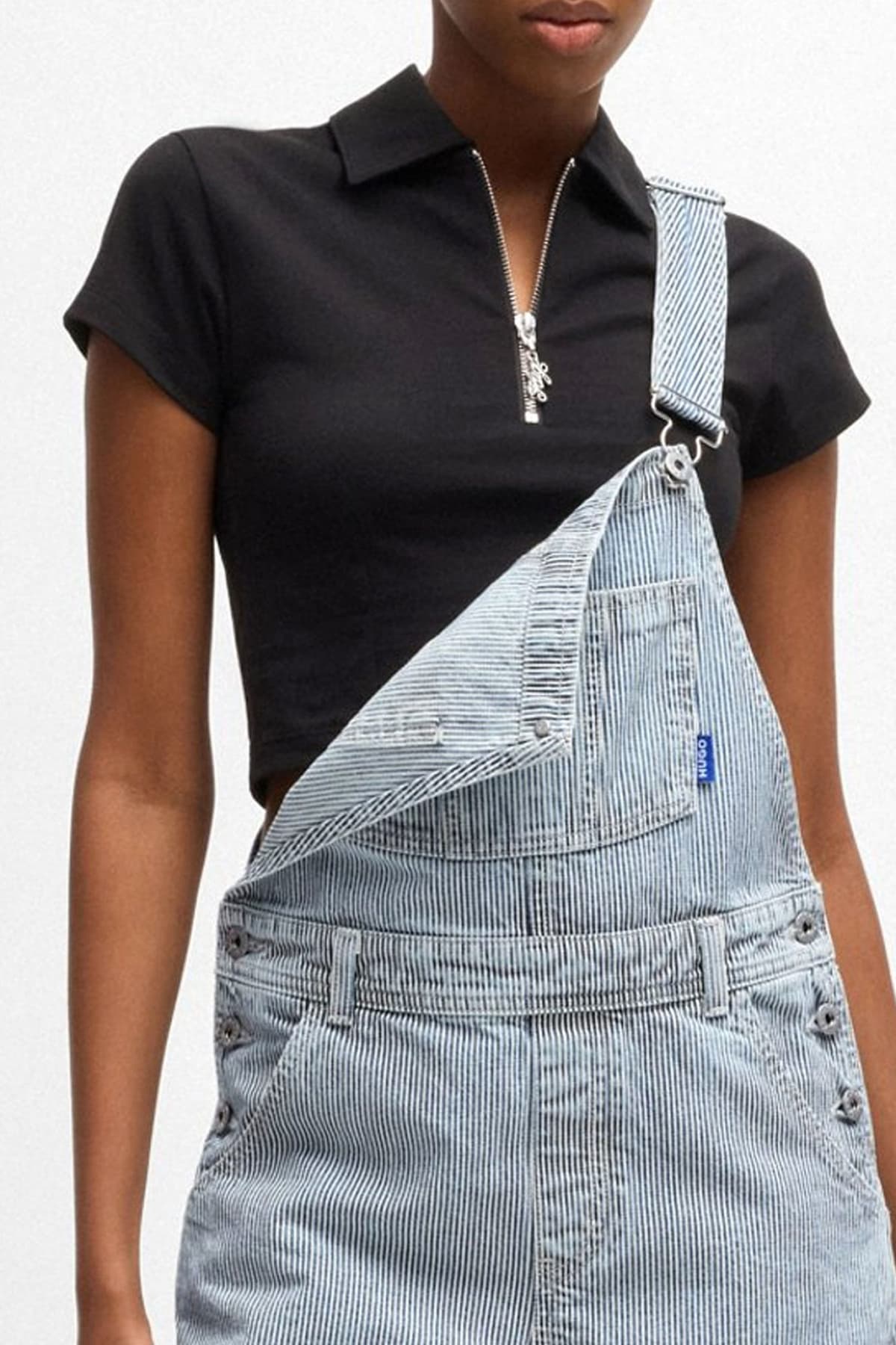 HUGO BLUE ΣΑΛΟΠΕΤΑ ΟΛΟΣΩΜΗ ΣΟΡΤΣ GAISHA_B ΡΙΓΕ ΛΕΥΚΟ-ΜΠΛΕ