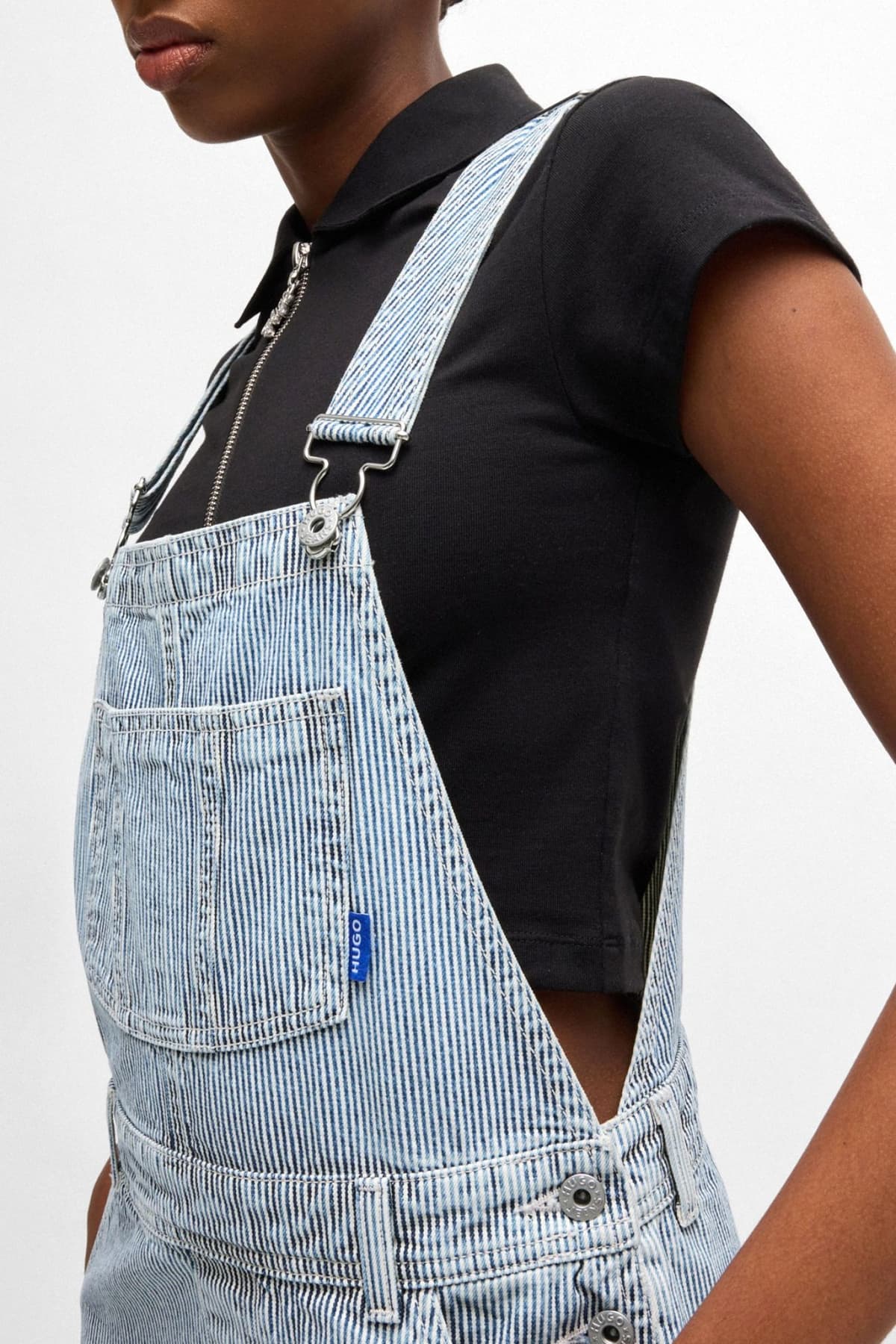 HUGO BLUE ΣΑΛΟΠΕΤΑ ΟΛΟΣΩΜΗ ΣΟΡΤΣ GAISHA_B ΡΙΓΕ ΛΕΥΚΟ-ΜΠΛΕ