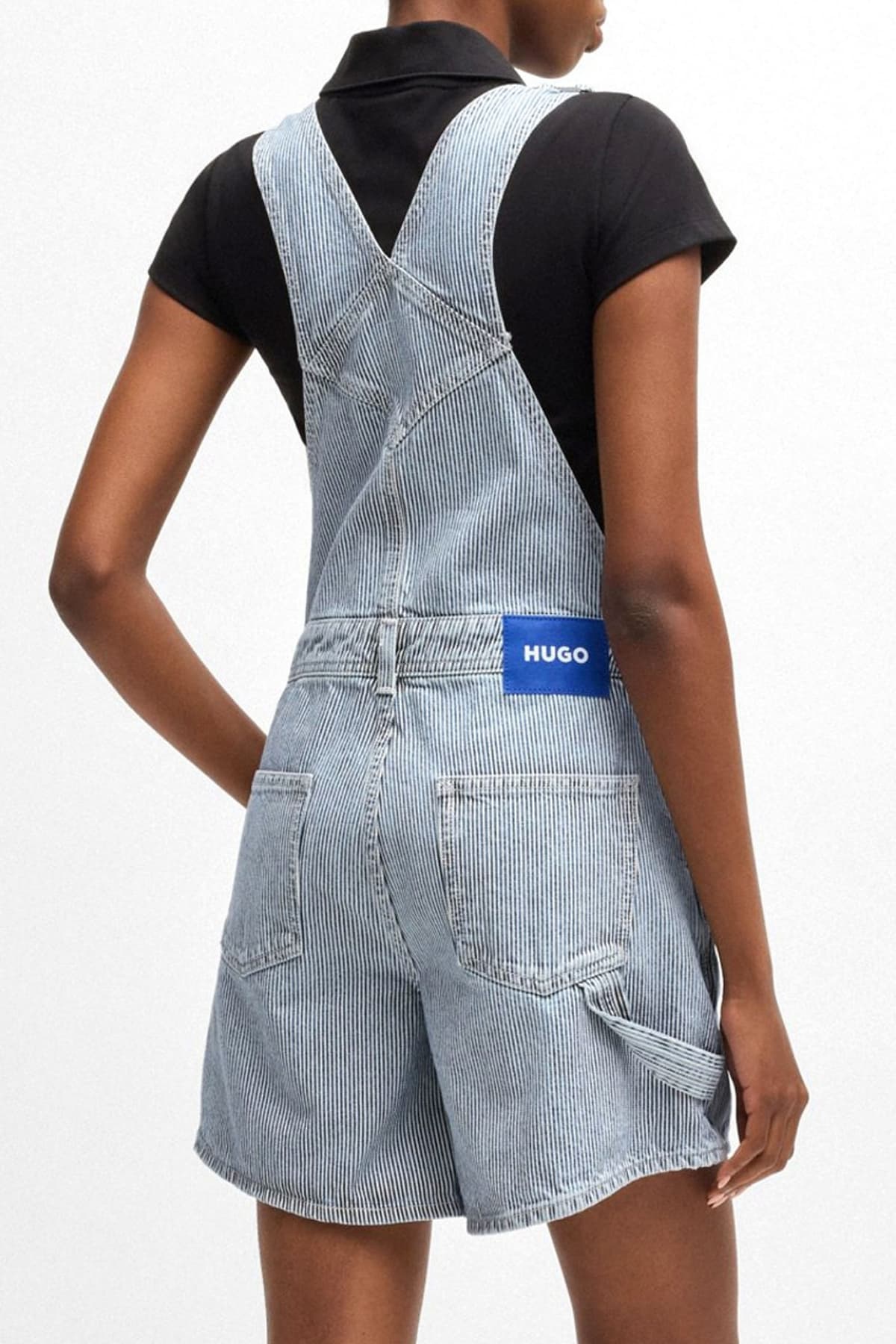 HUGO BLUE ΣΑΛΟΠΕΤΑ ΟΛΟΣΩΜΗ ΣΟΡΤΣ GAISHA_B ΡΙΓΕ ΛΕΥΚΟ-ΜΠΛΕ