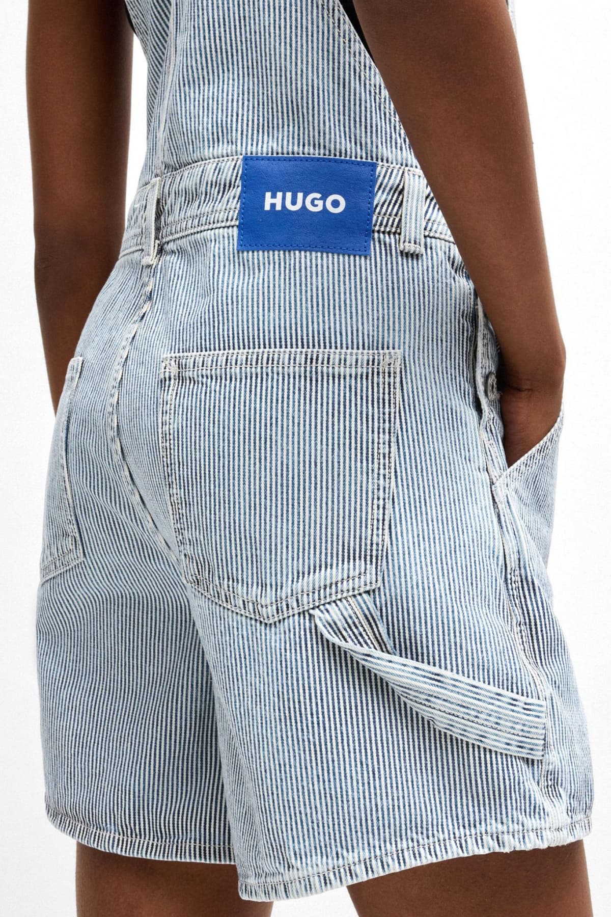 HUGO BLUE ΣΑΛΟΠΕΤΑ ΟΛΟΣΩΜΗ ΣΟΡΤΣ GAISHA_B ΡΙΓΕ ΛΕΥΚΟ-ΜΠΛΕ