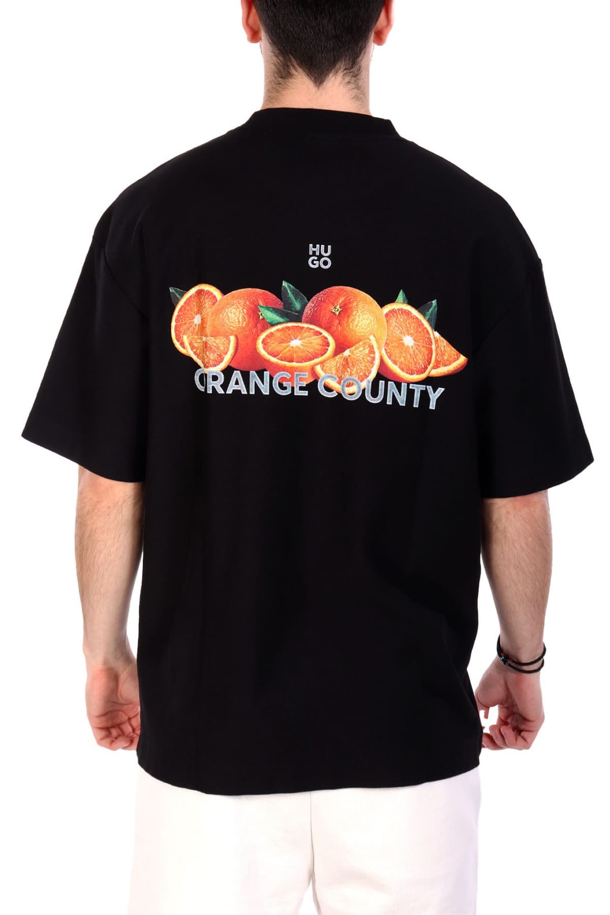 HUGO T-SHIRT DARTIEE LOGO ΜΑΥΡΟ