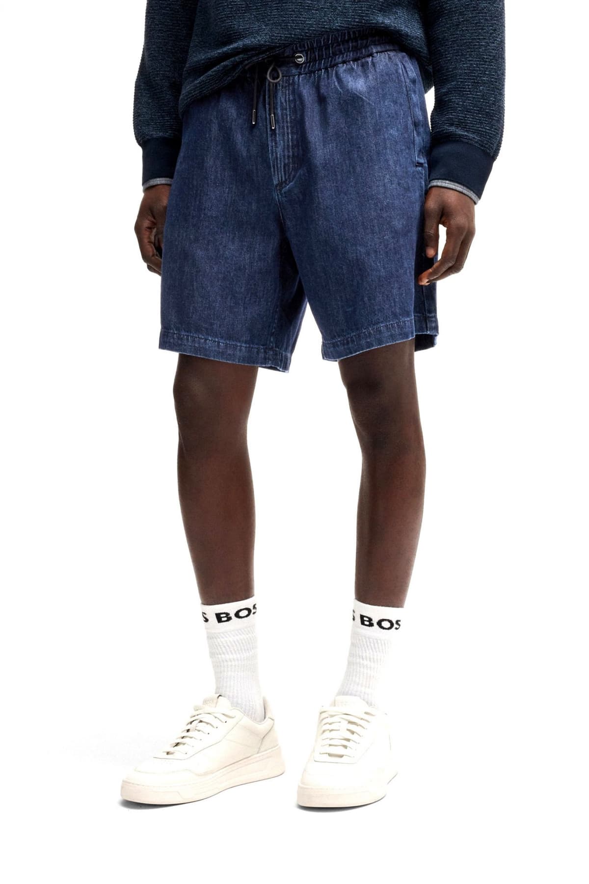 BOSS CASUAL ΒΕΡΜΟΥΔΑ JEANS SANDREW SHORTS BO ΜΠΛΕ